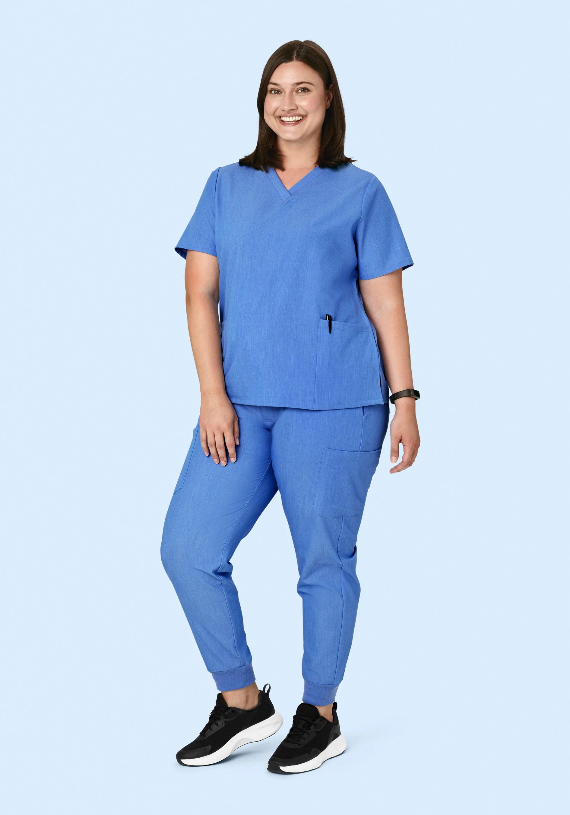 9 Pocket Joggers Heather Blue - Image 8