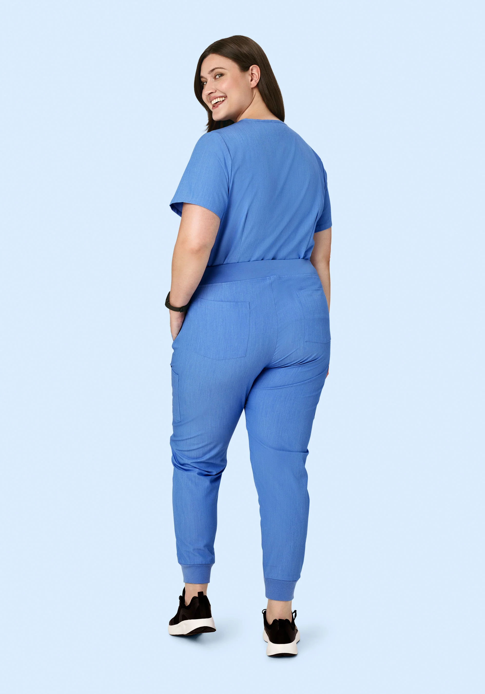 9 Pocket Joggers Heather Blue - Image 9