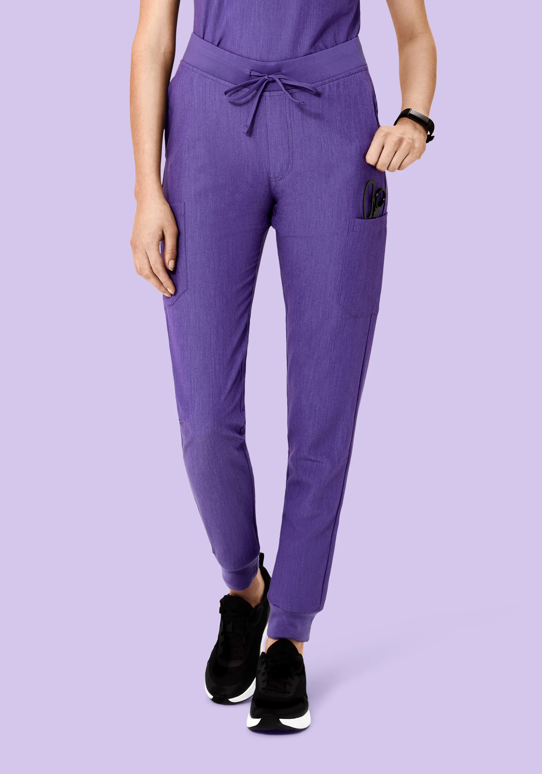 9 Pocket Joggers Heather Grape
