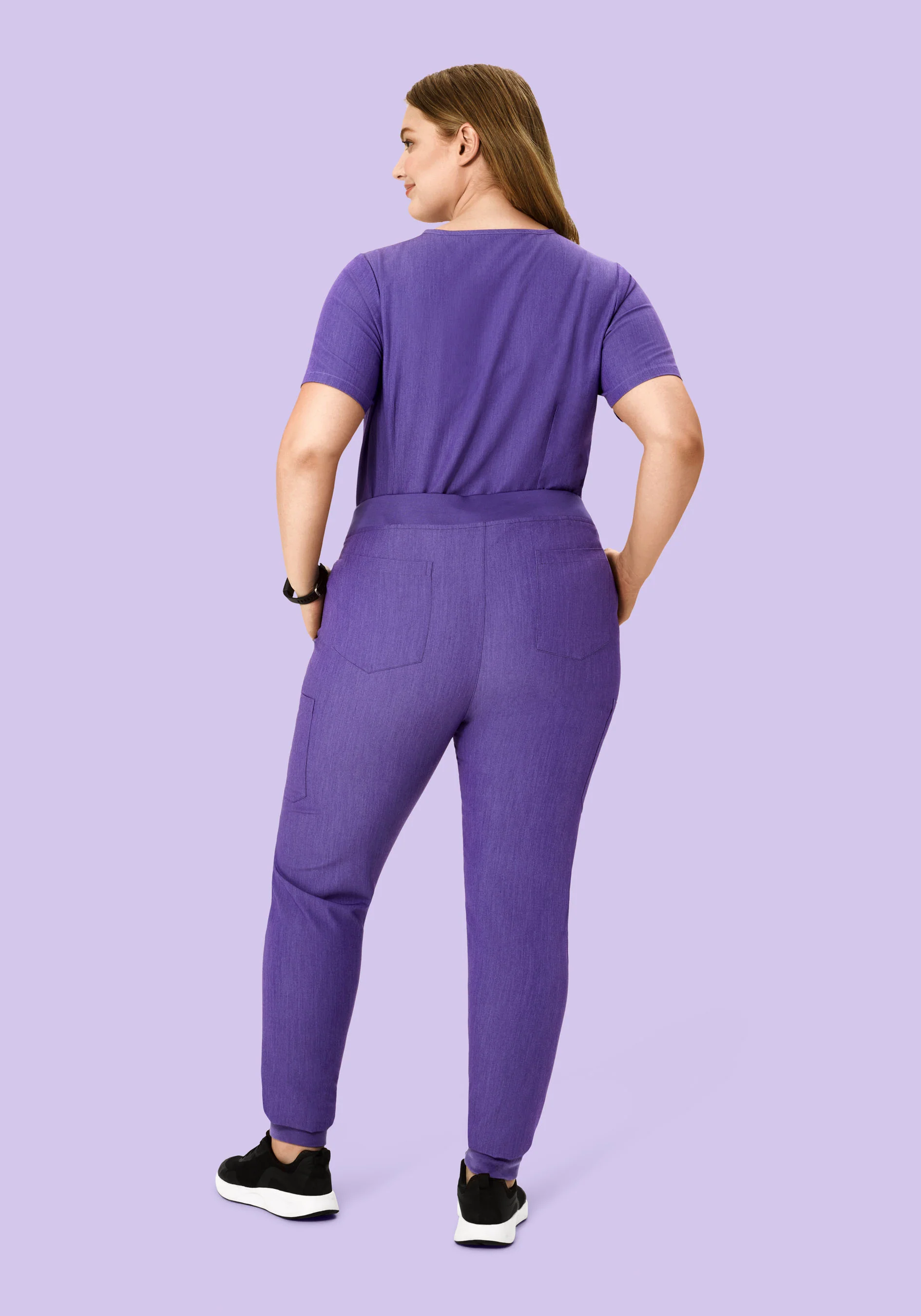 9 Pocket Joggers Heather Grape - Image 8