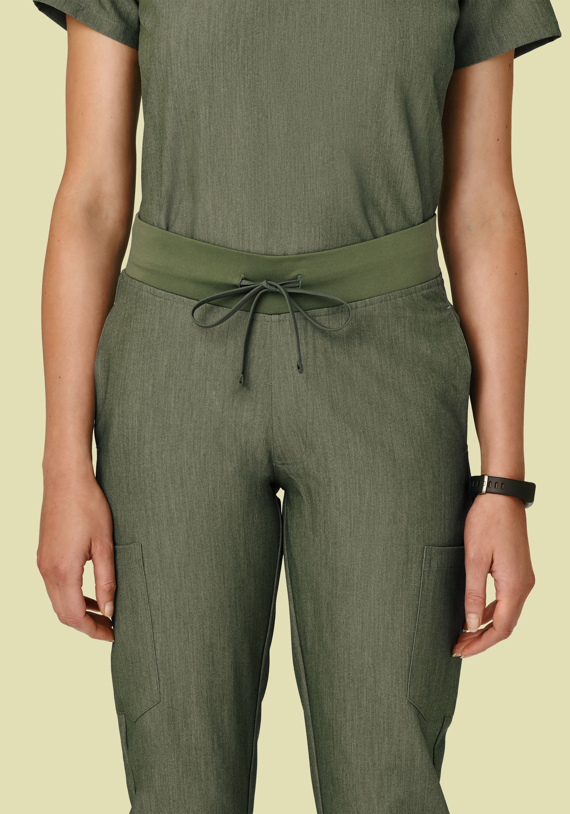 9 Pocket Joggers Heather Olive - Image 3