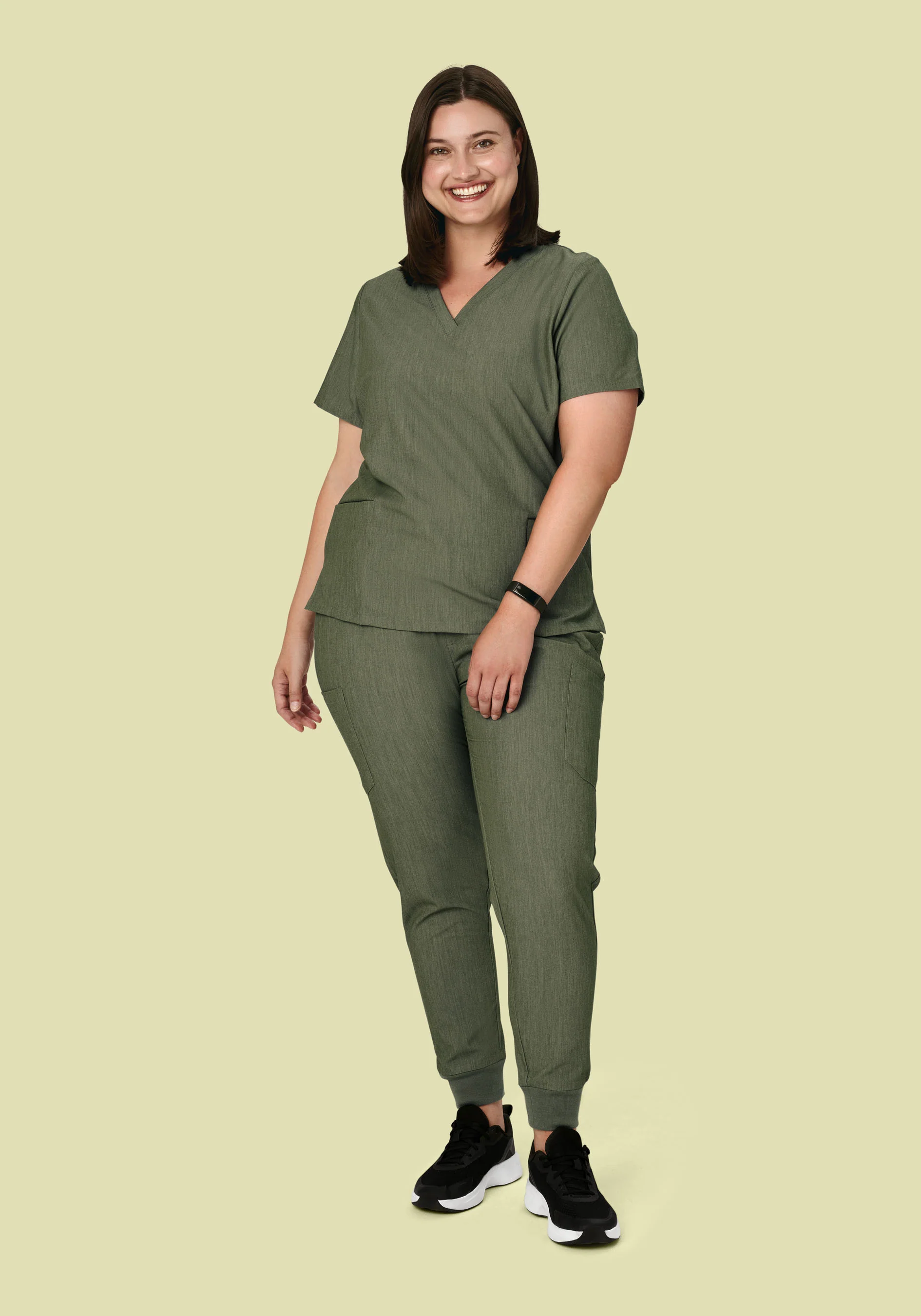 9 Pocket Joggers Heather Olive - Image 8