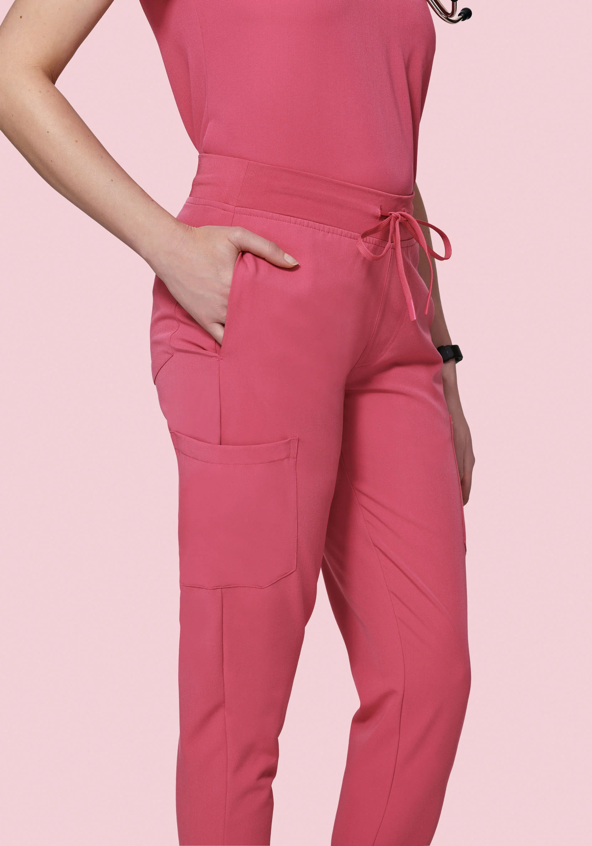 9 Pocket Joggers Jaipur Pink - Image 3
