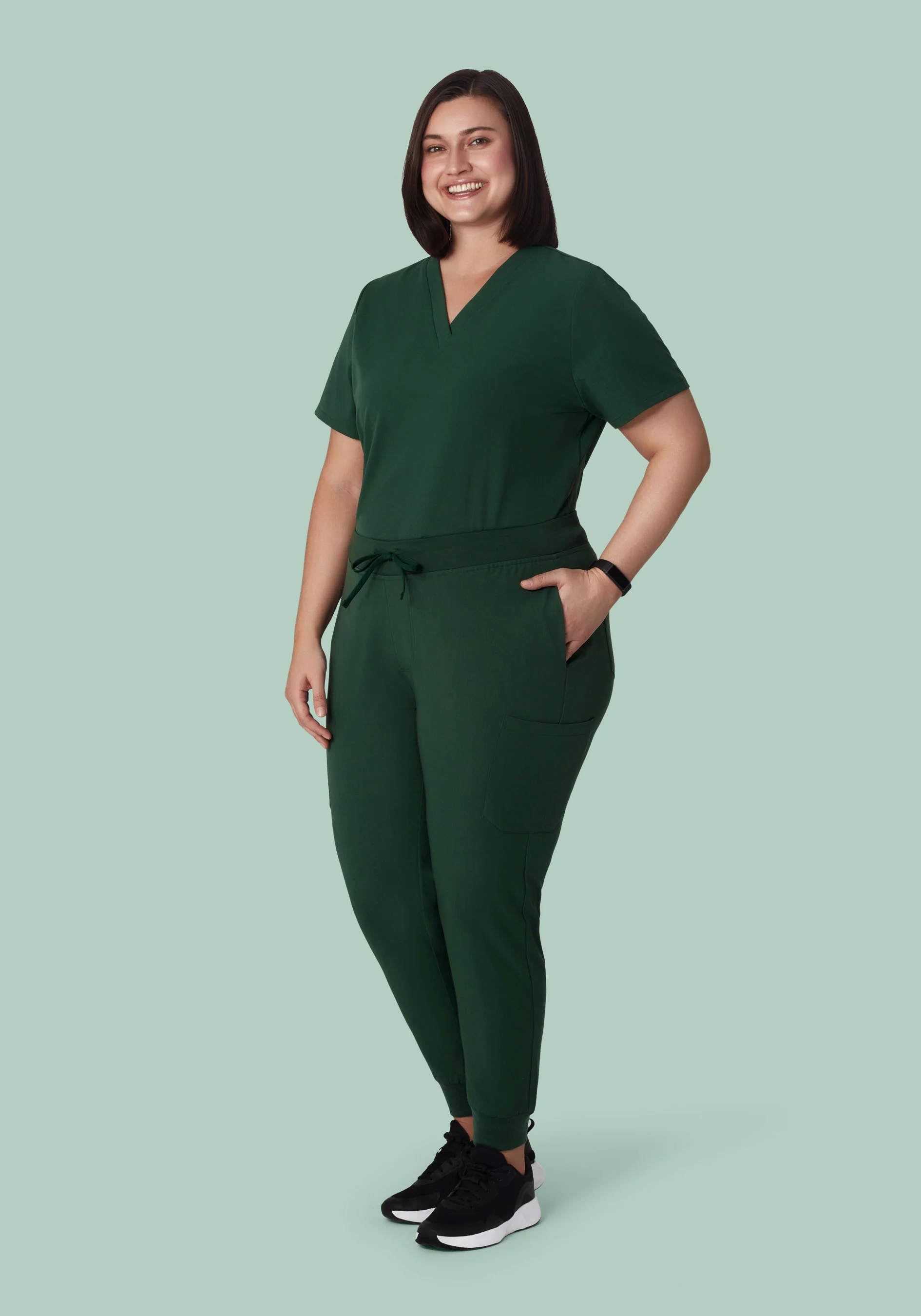 9 Pocket Joggers Midnight Green - Image 6