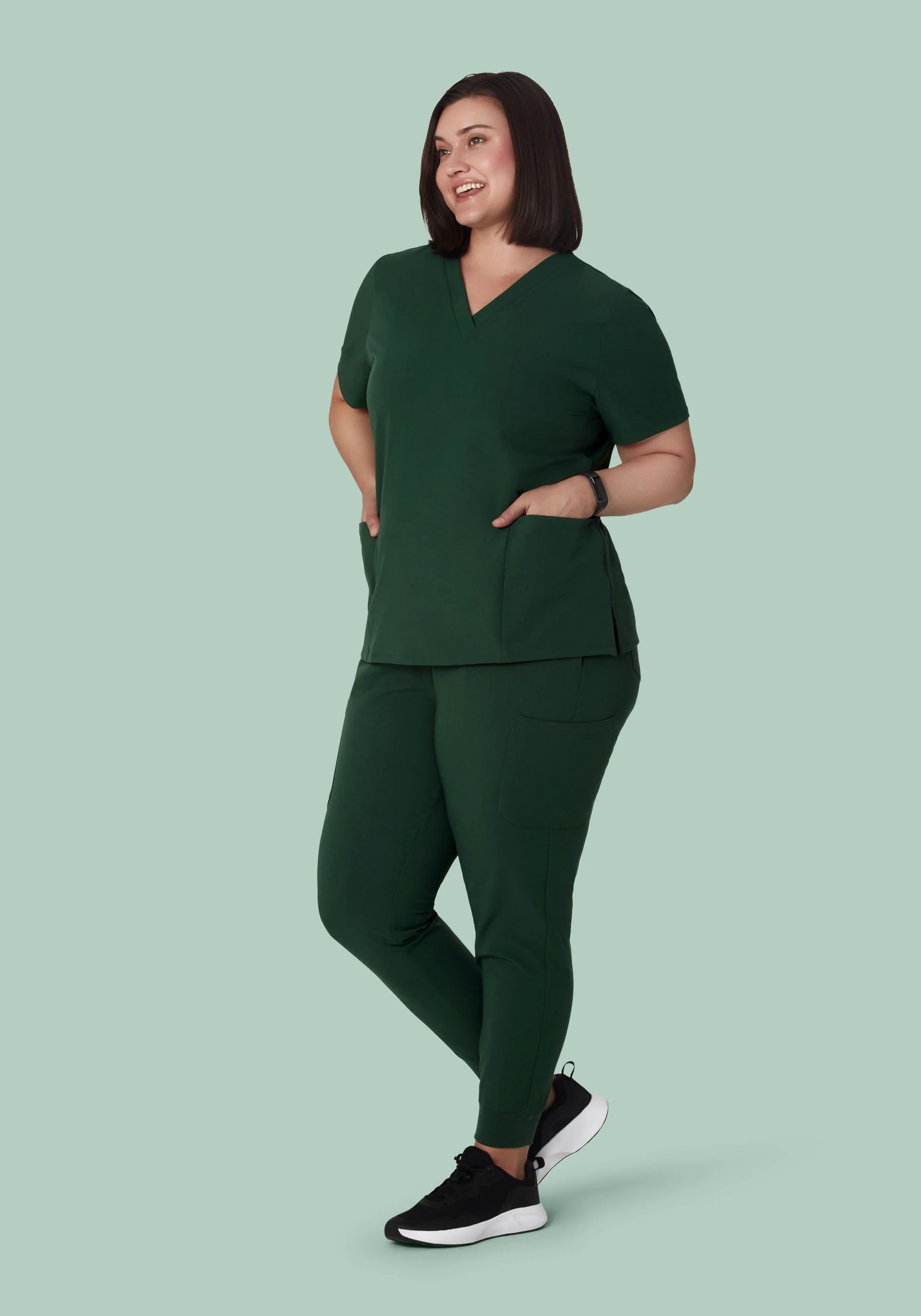 9 Pocket Joggers Midnight Green - Image 7