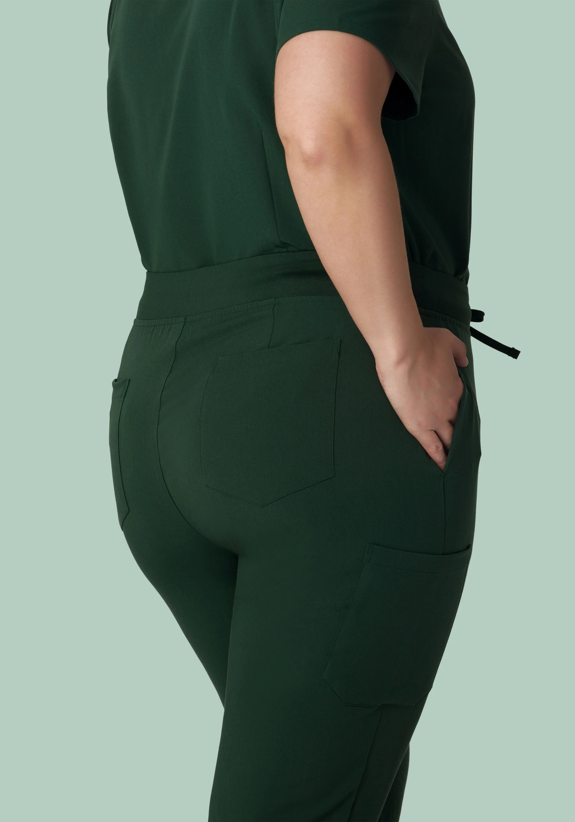 9 Pocket Joggers Midnight Green - Image 8