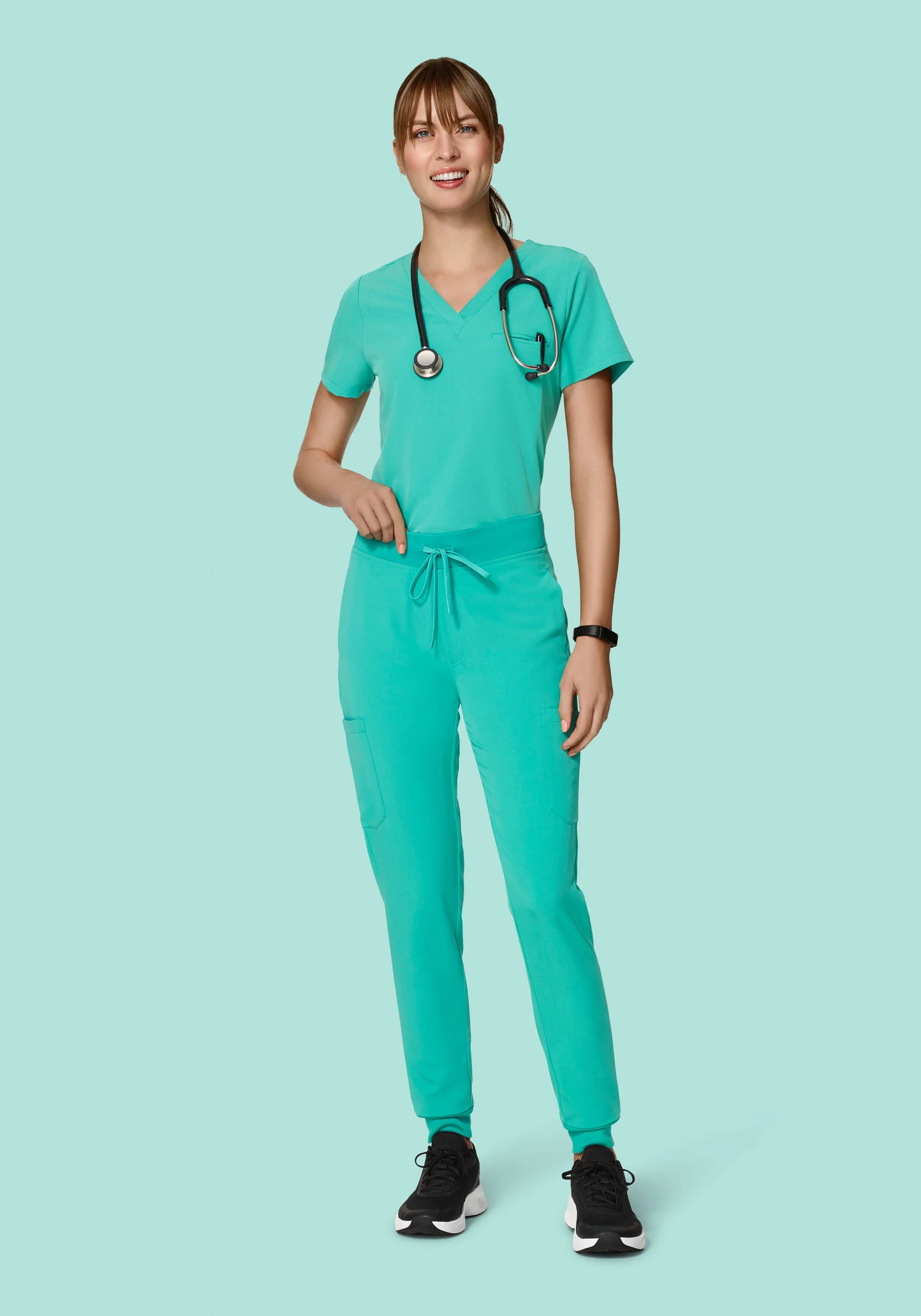 9 Pocket Joggers Surgical Green - Image 3