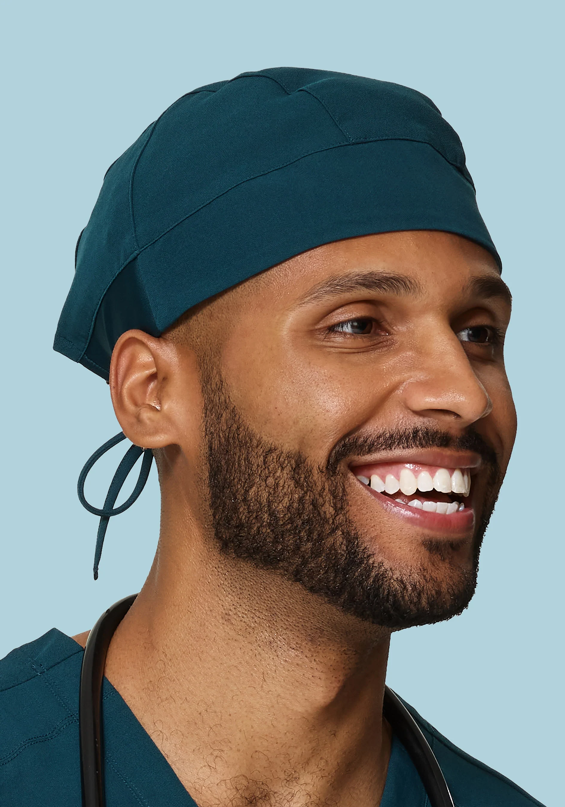 Contemporary Scrub Cap Caribbean Blue - Image 3
