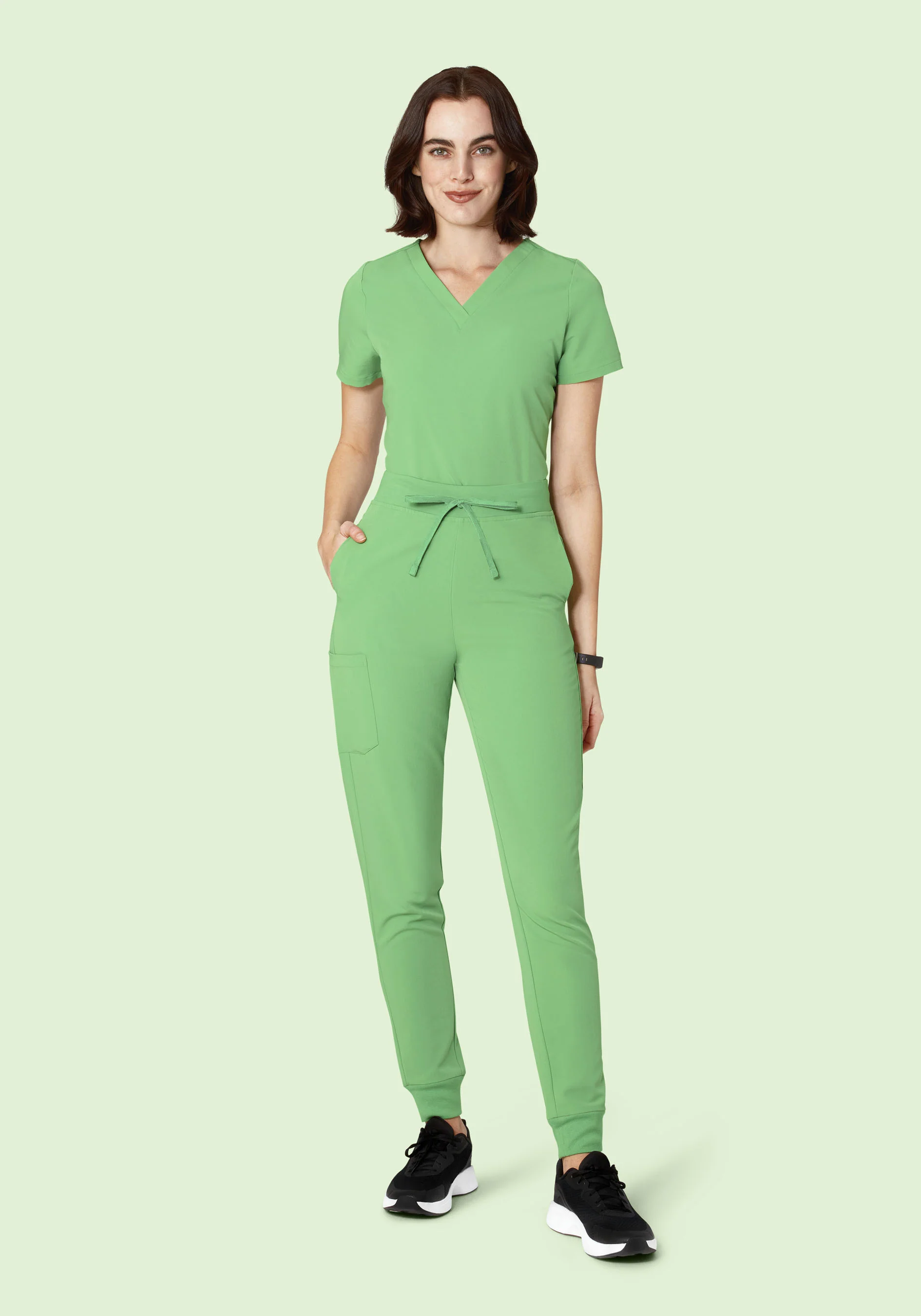 High Waisted Joggers Aloe - Image 2