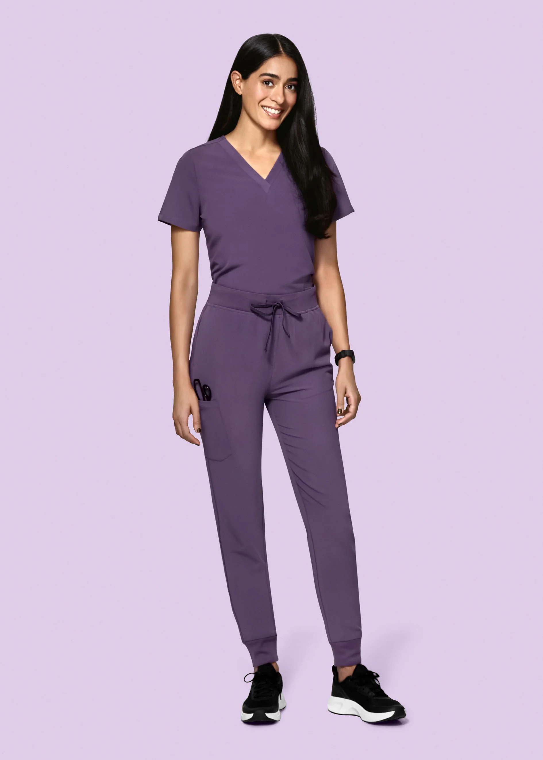 High Waisted Joggers Dewberry - Image 2