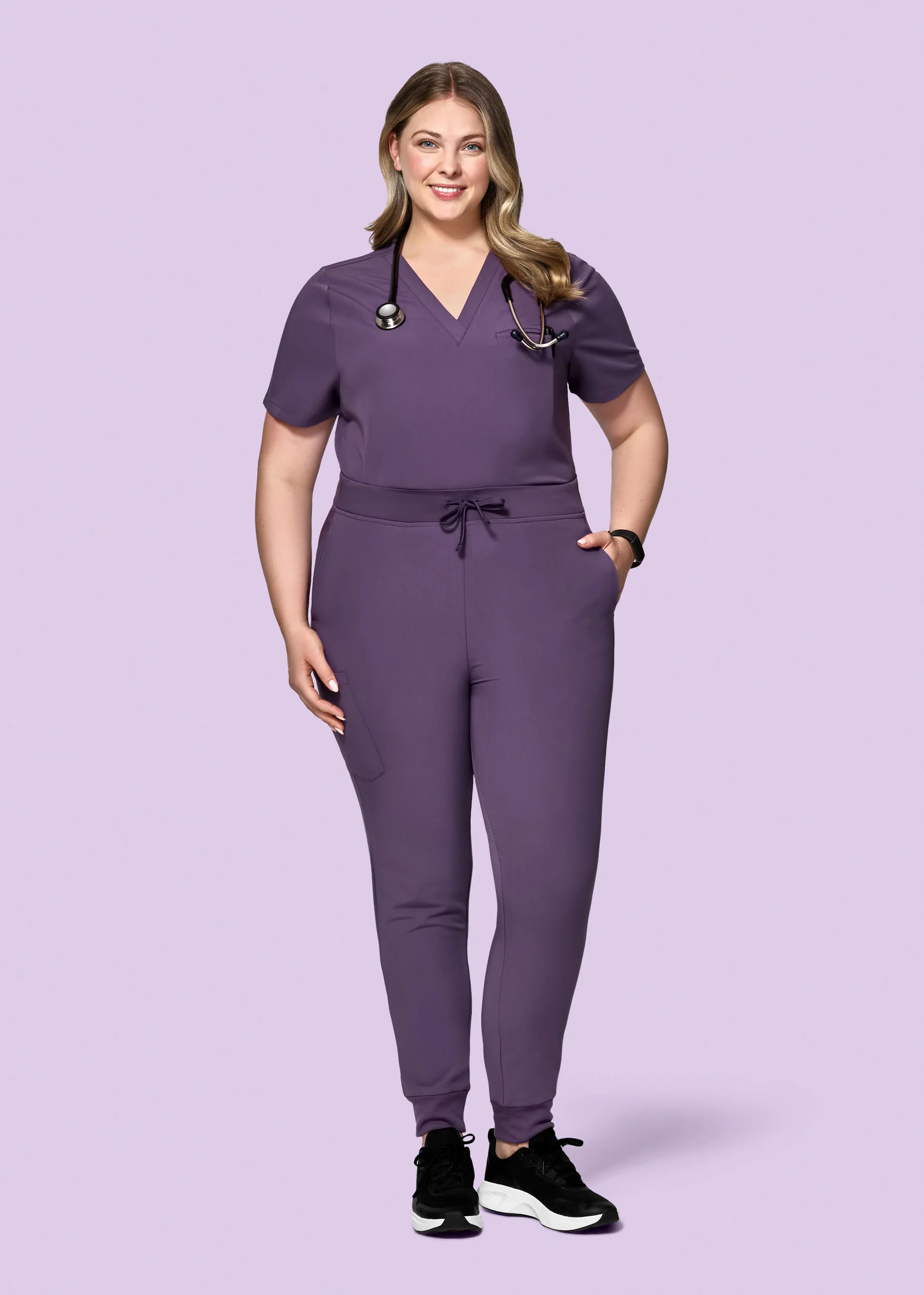 High Waisted Joggers Dewberry - Image 9