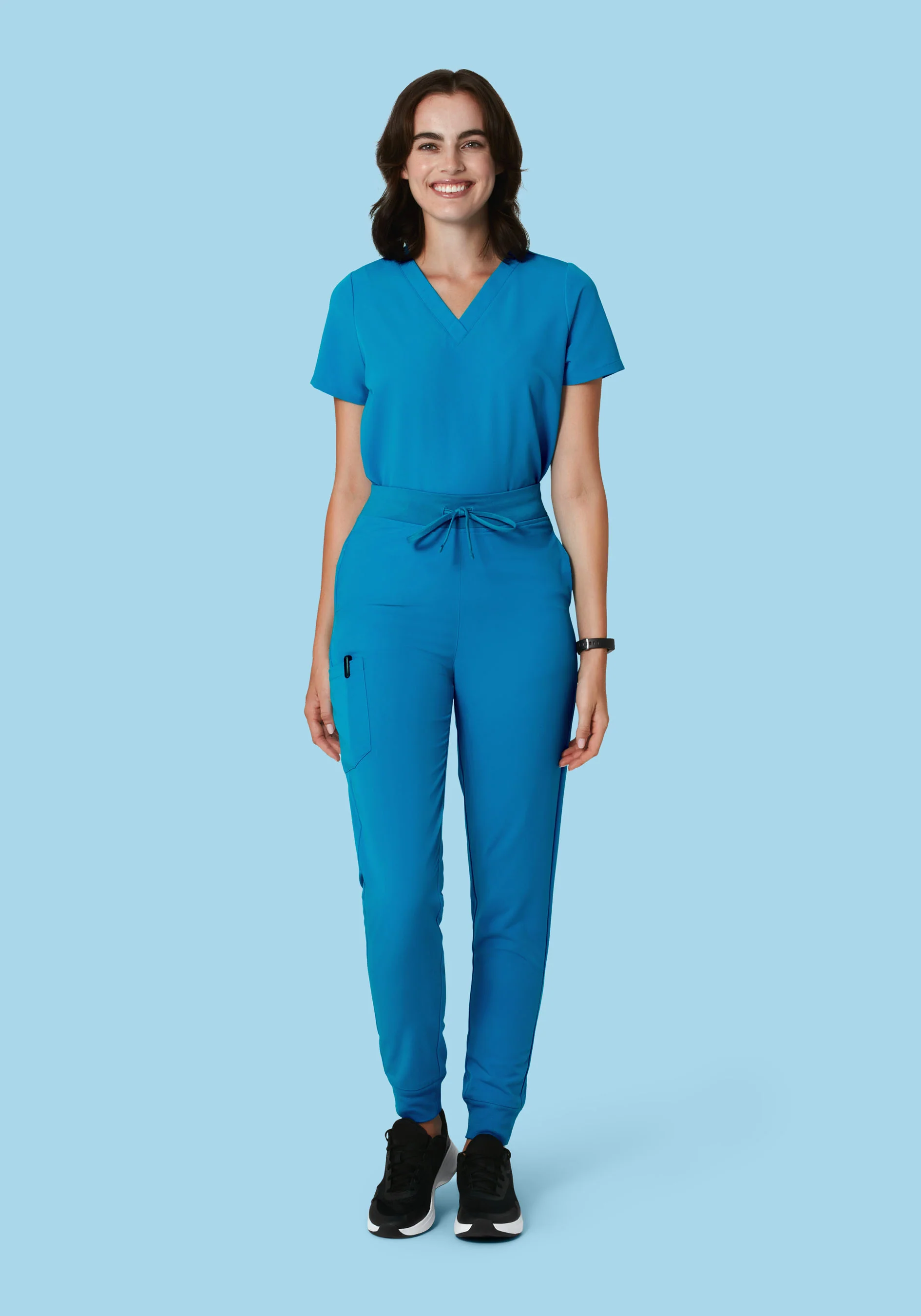 High Waisted Joggers Electric Blue - Image 2