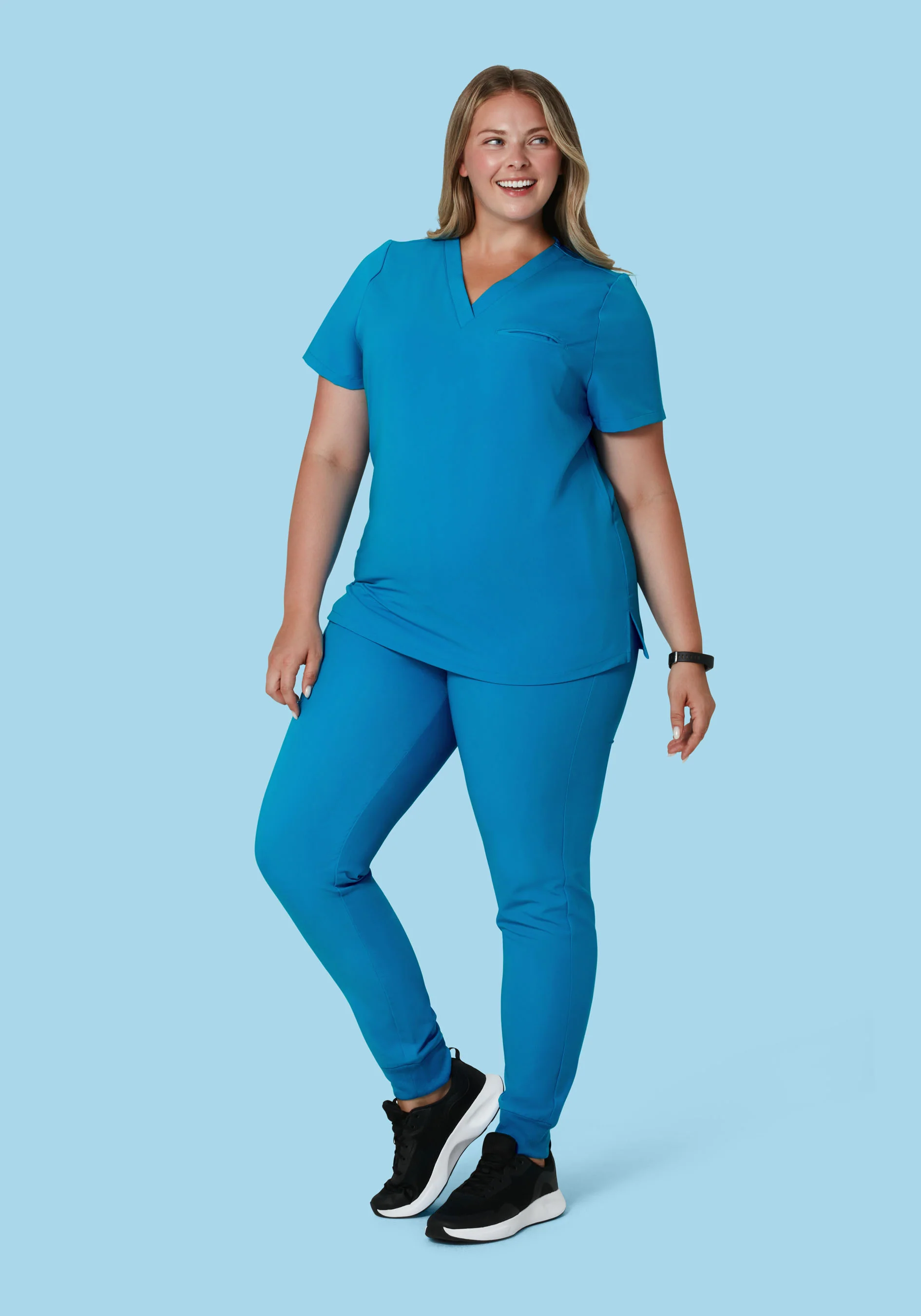 High Waisted Joggers Electric Blue - Image 7