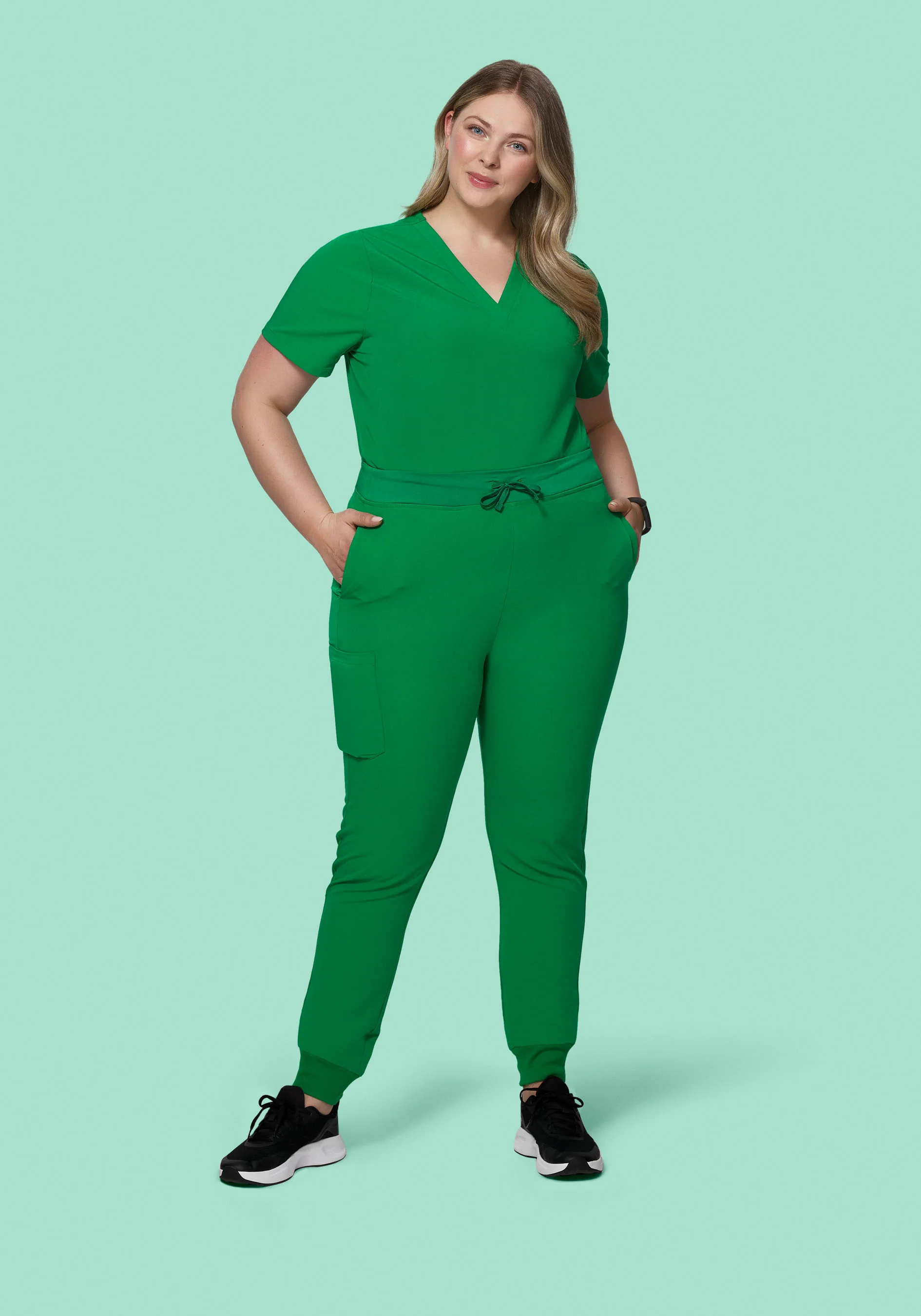 High Waisted Joggers Emerald - Image 5