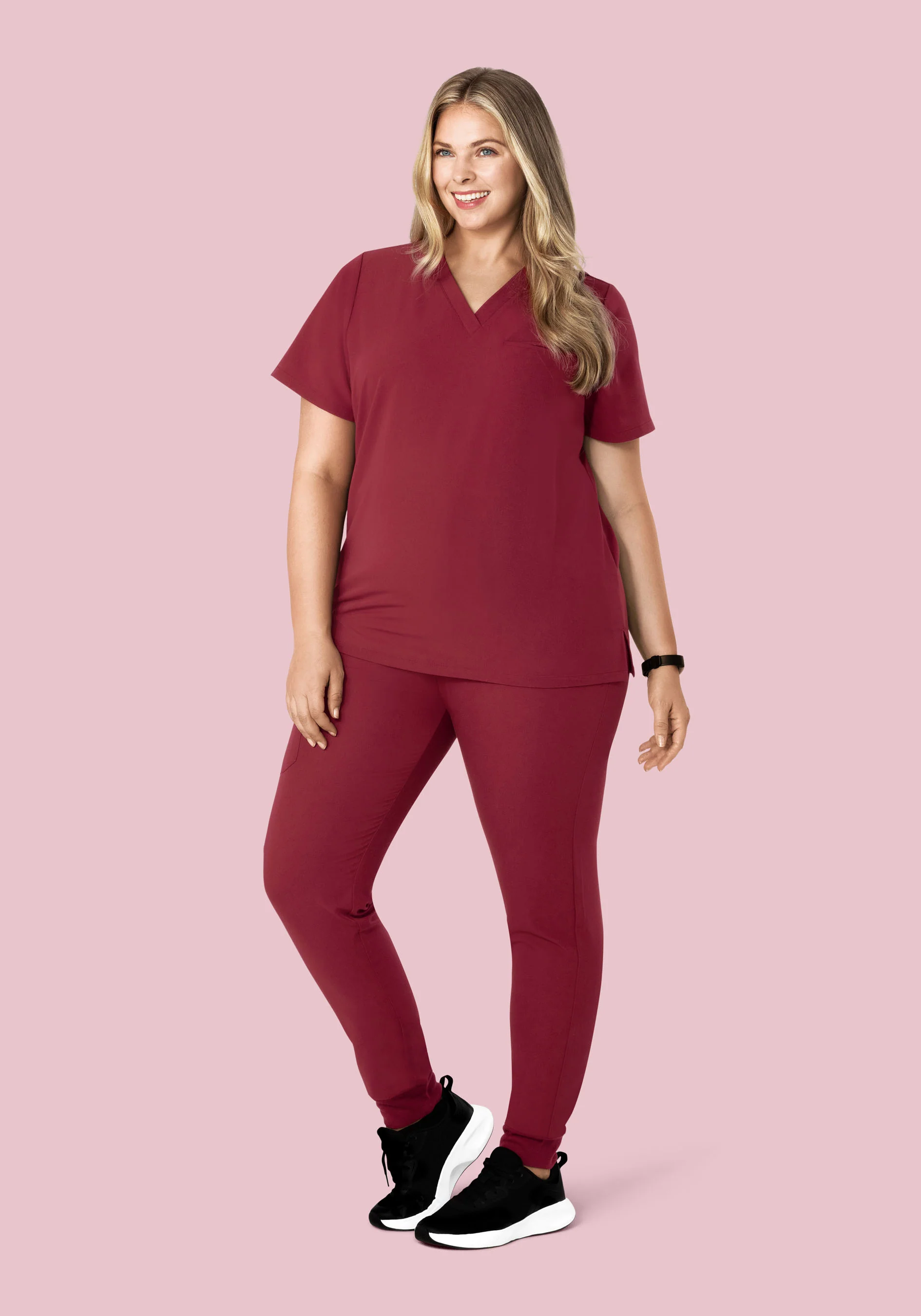 High Waisted Joggers Garnet - Image 10