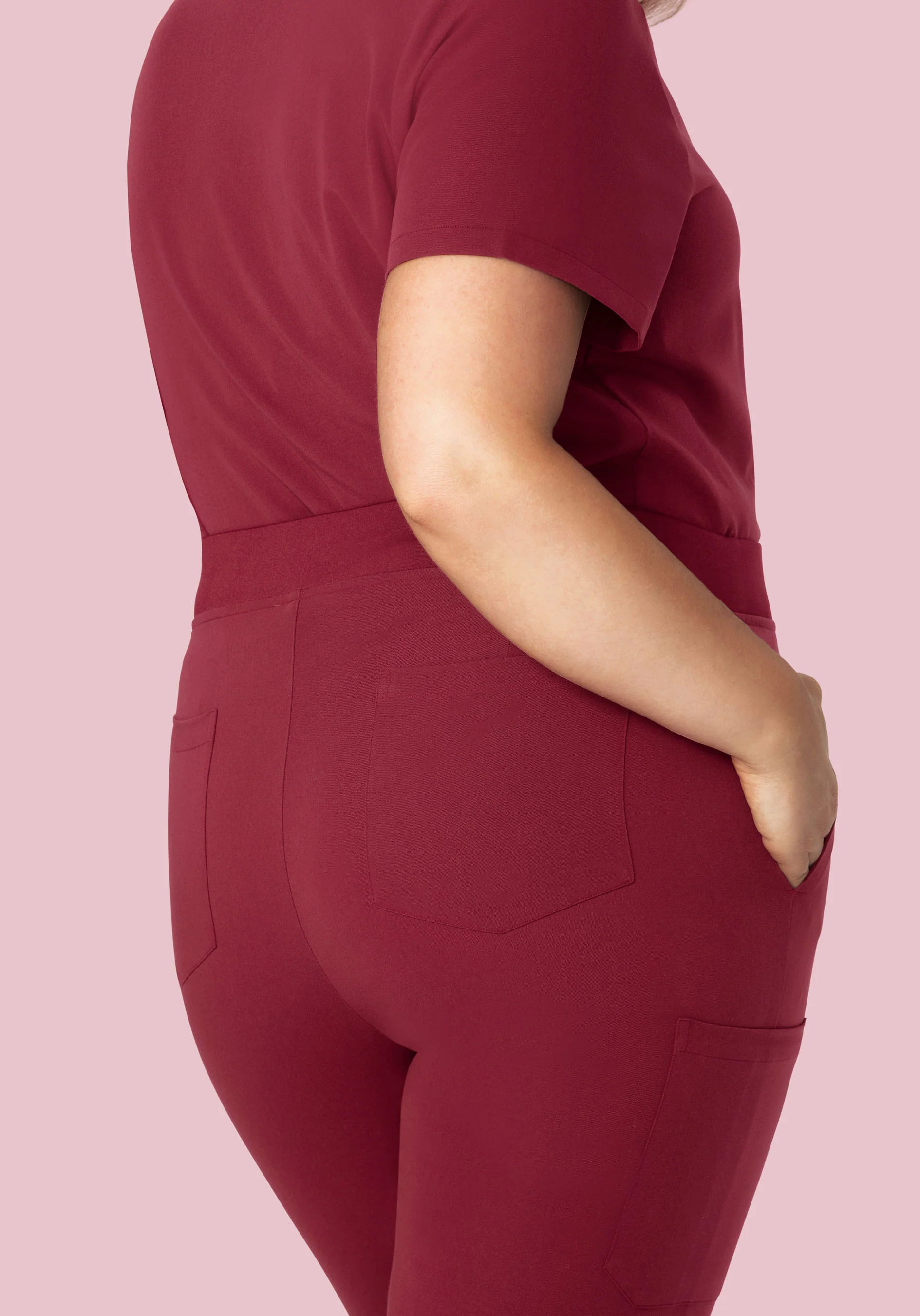 High Waisted Joggers Garnet - Image 8