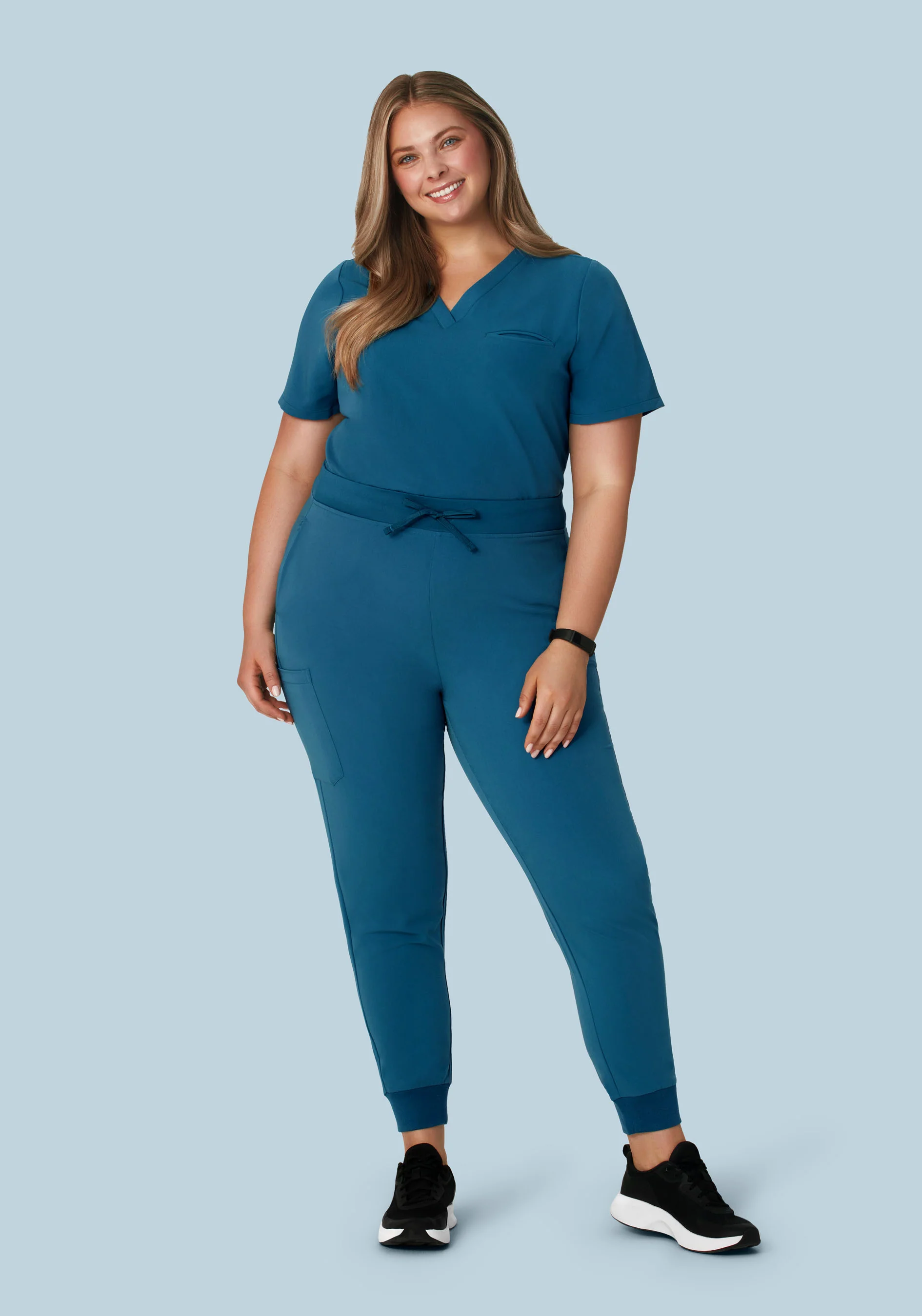 High Waisted Joggers Harbor Blue - Image 6