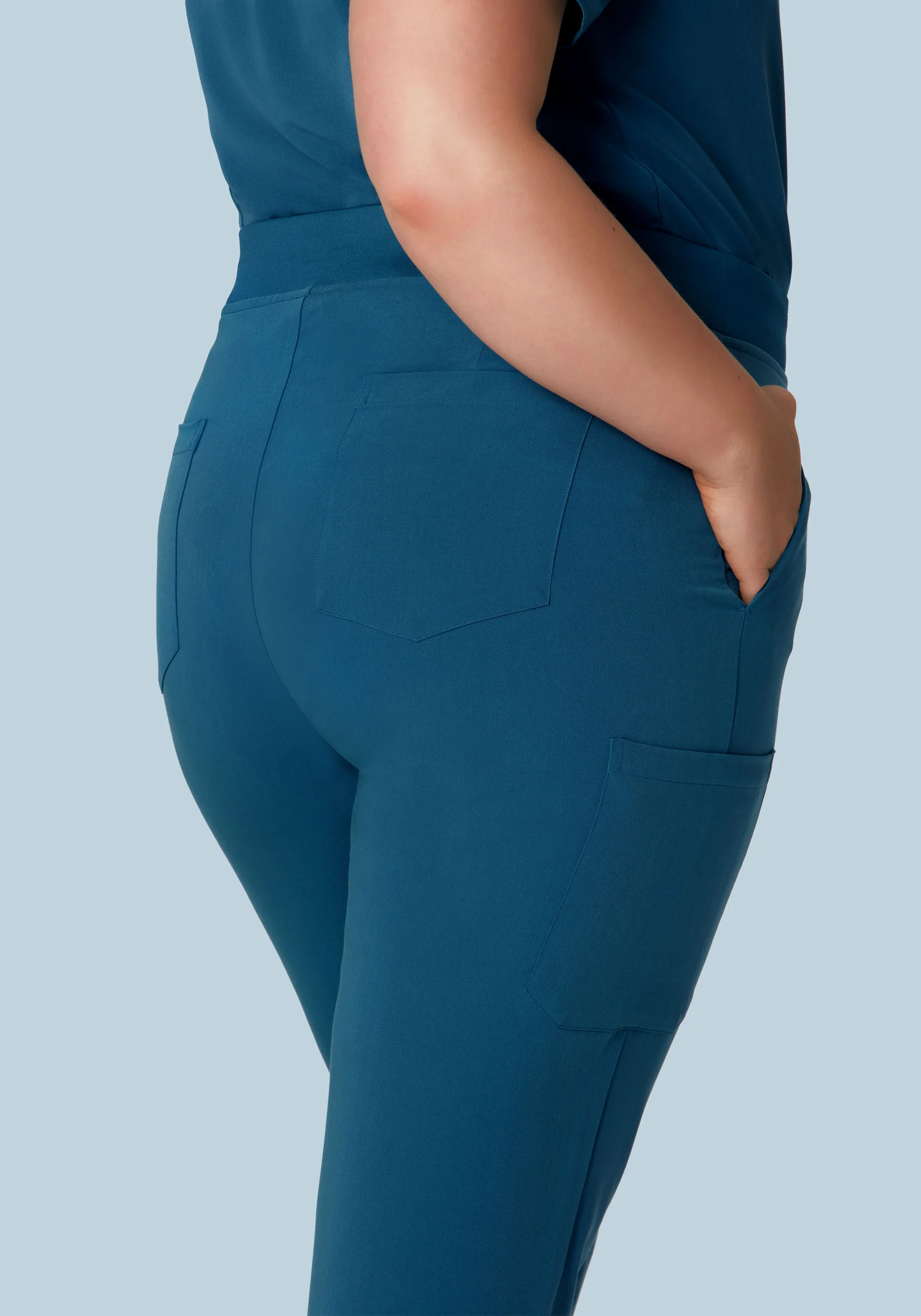 High Waisted Joggers Harbor Blue - Image 8