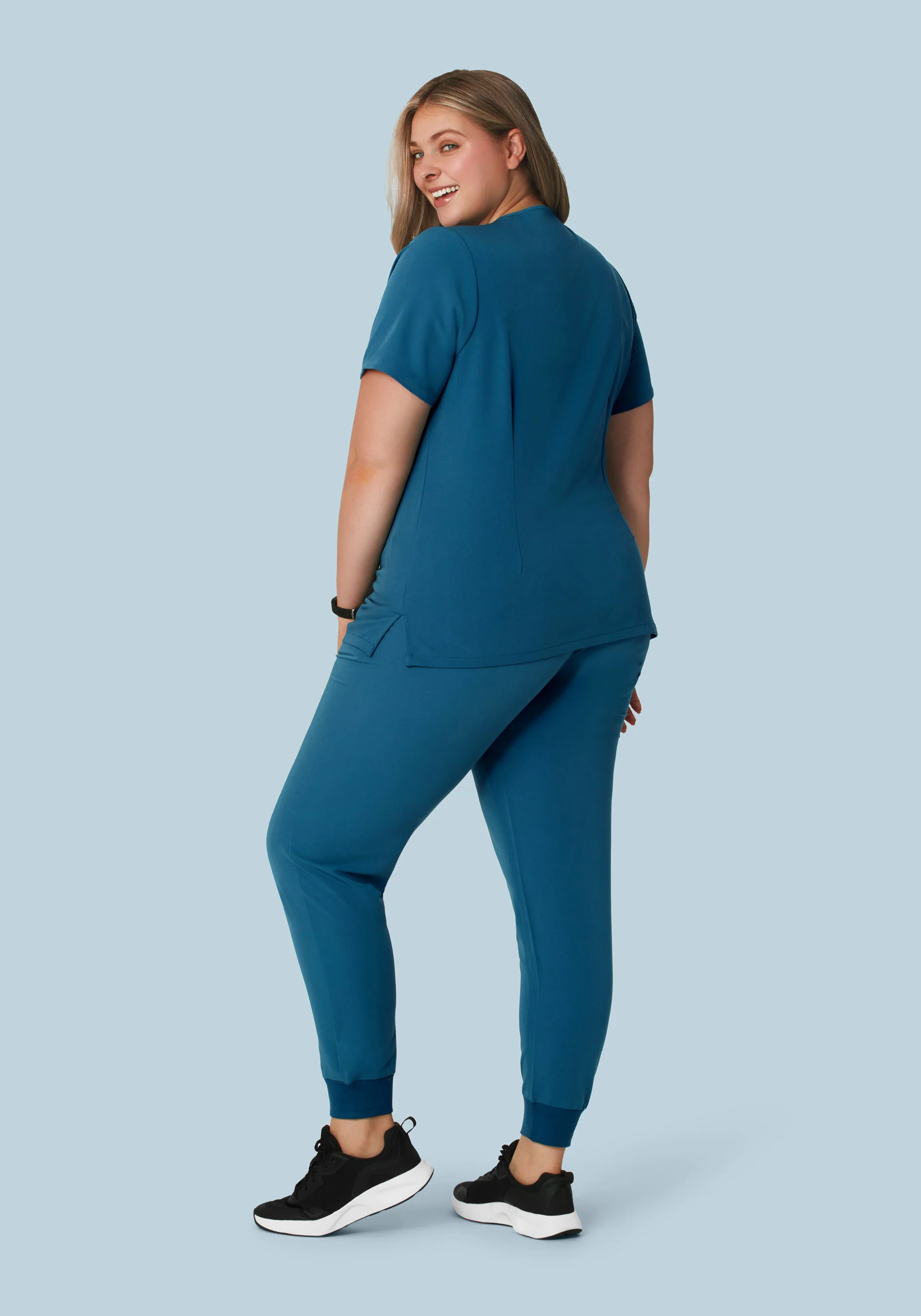 High Waisted Joggers Harbor Blue - Image 9