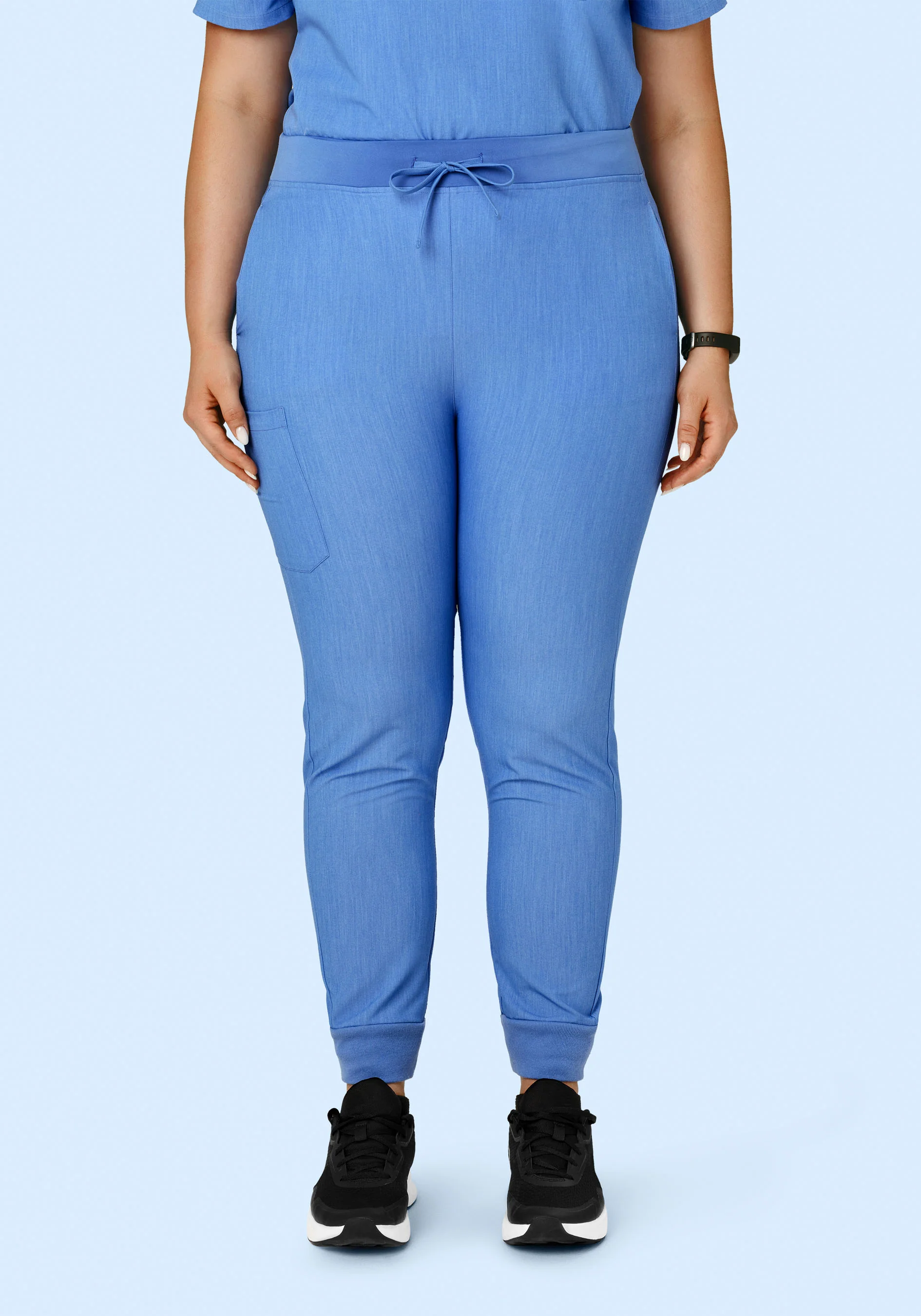 High Waisted Joggers Heather Blue - Image 7