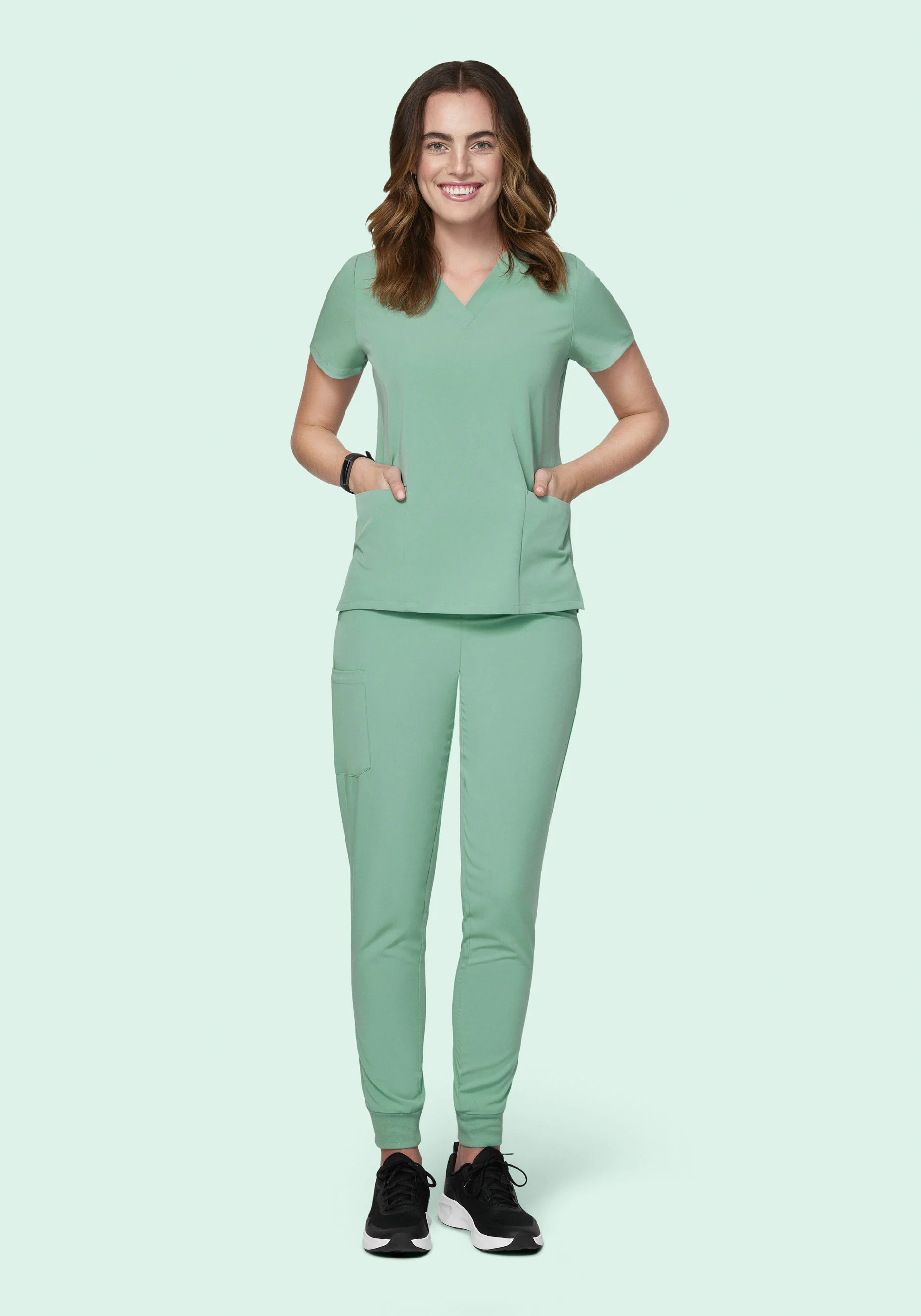 High Waisted Joggers Jade - Image 8