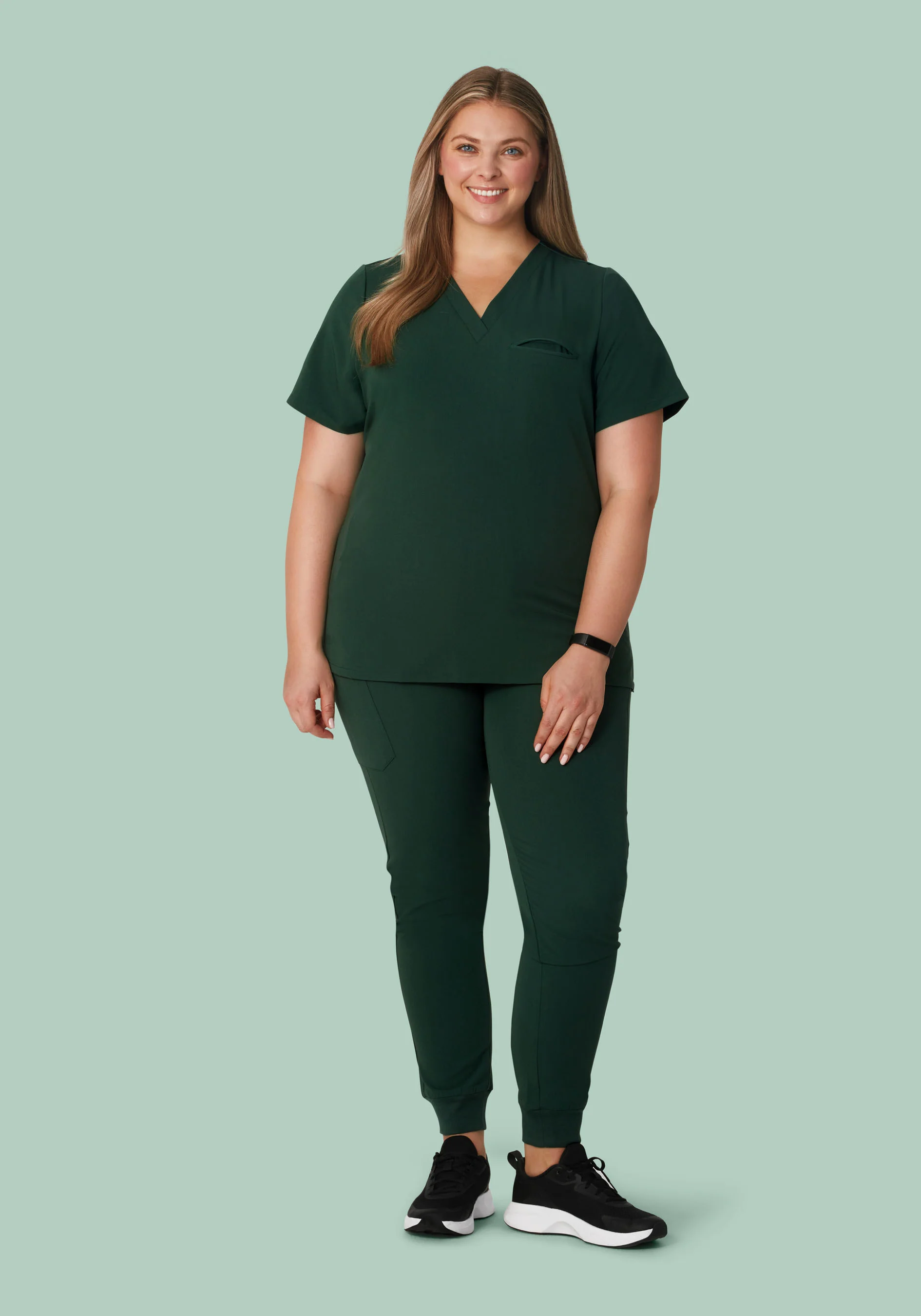 High Waisted Joggers Midnight Green - Image 7