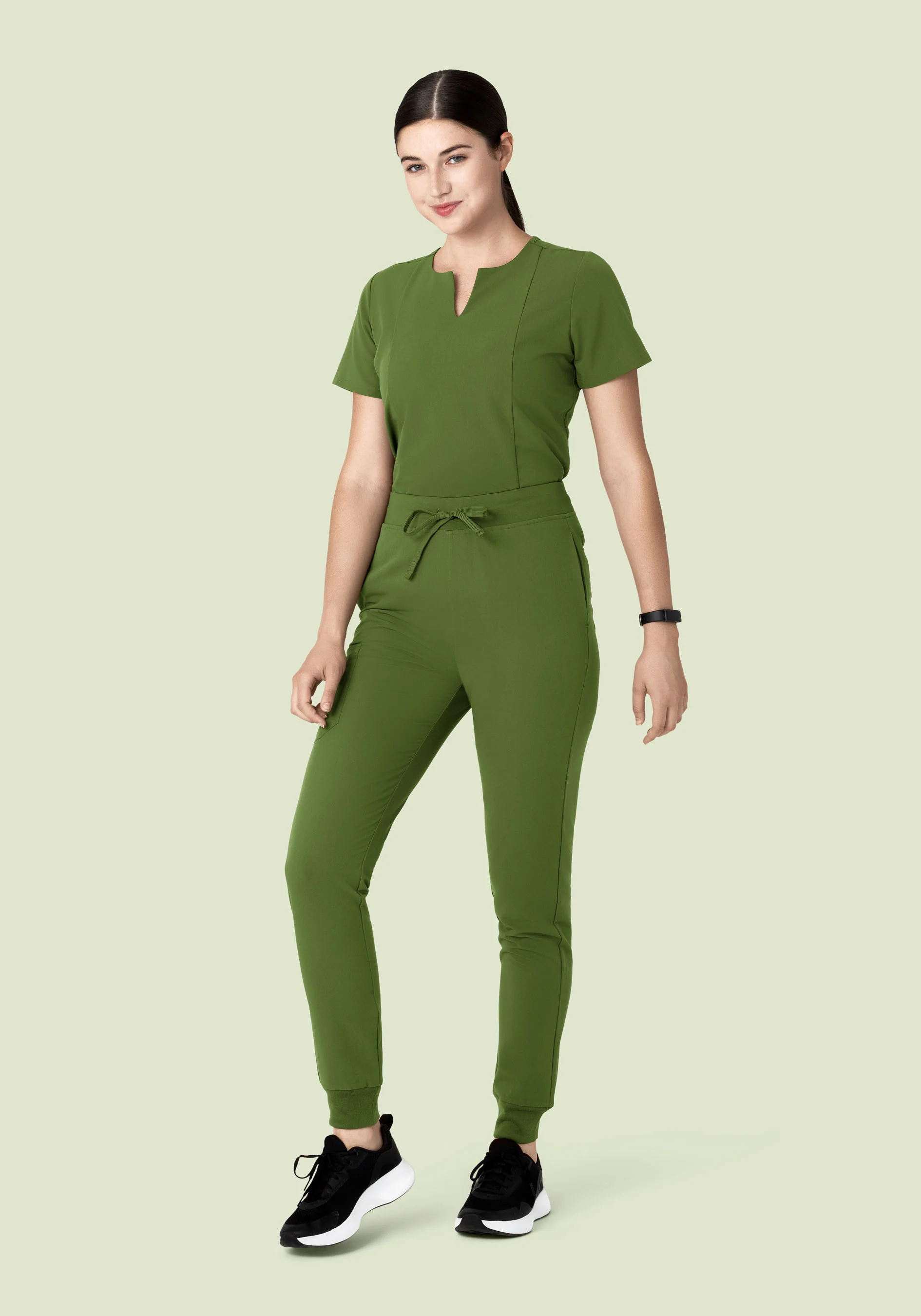 High Waisted Joggers Moss - Image 2
