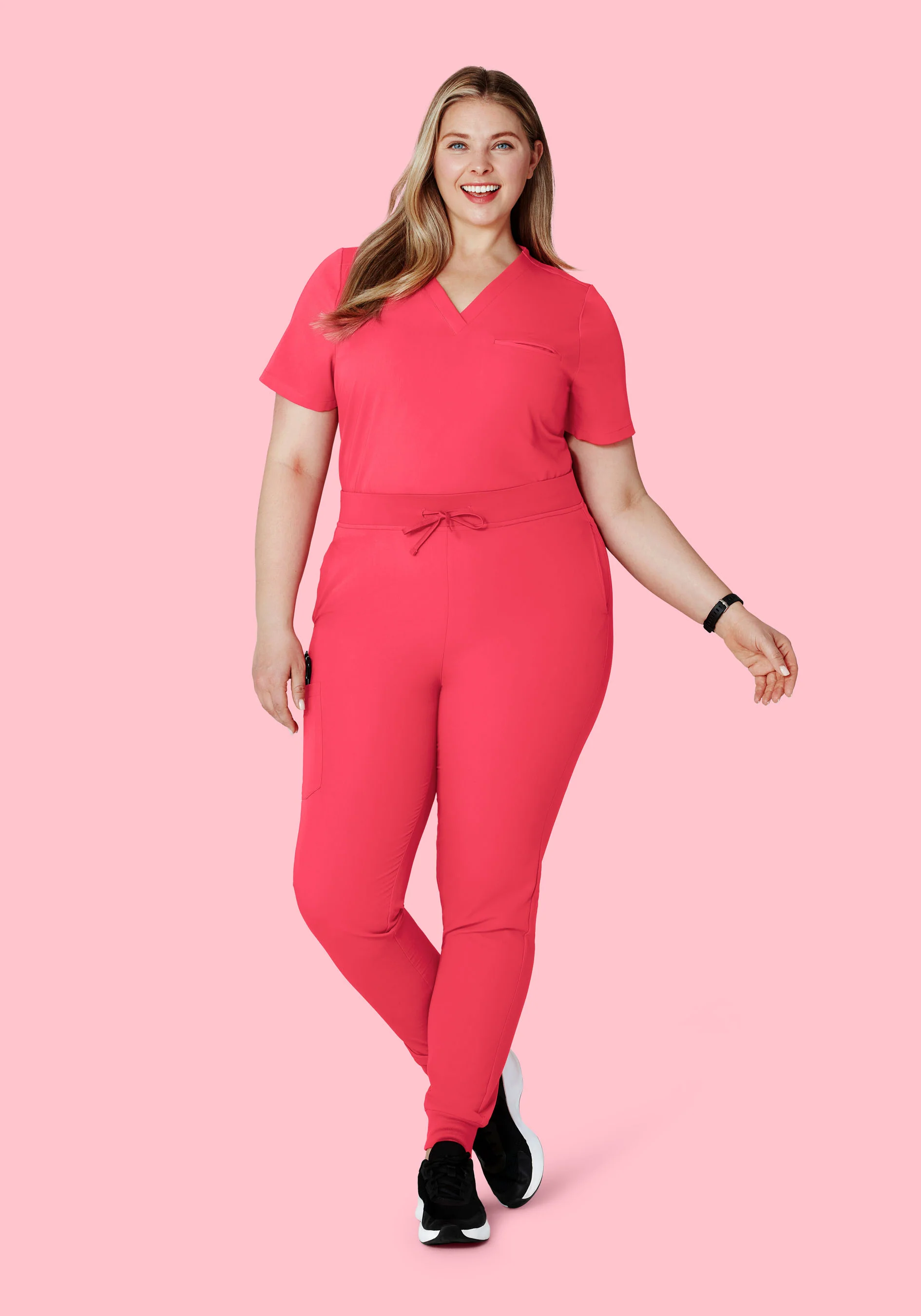 High Waisted Joggers Paradise Pink - Image 6