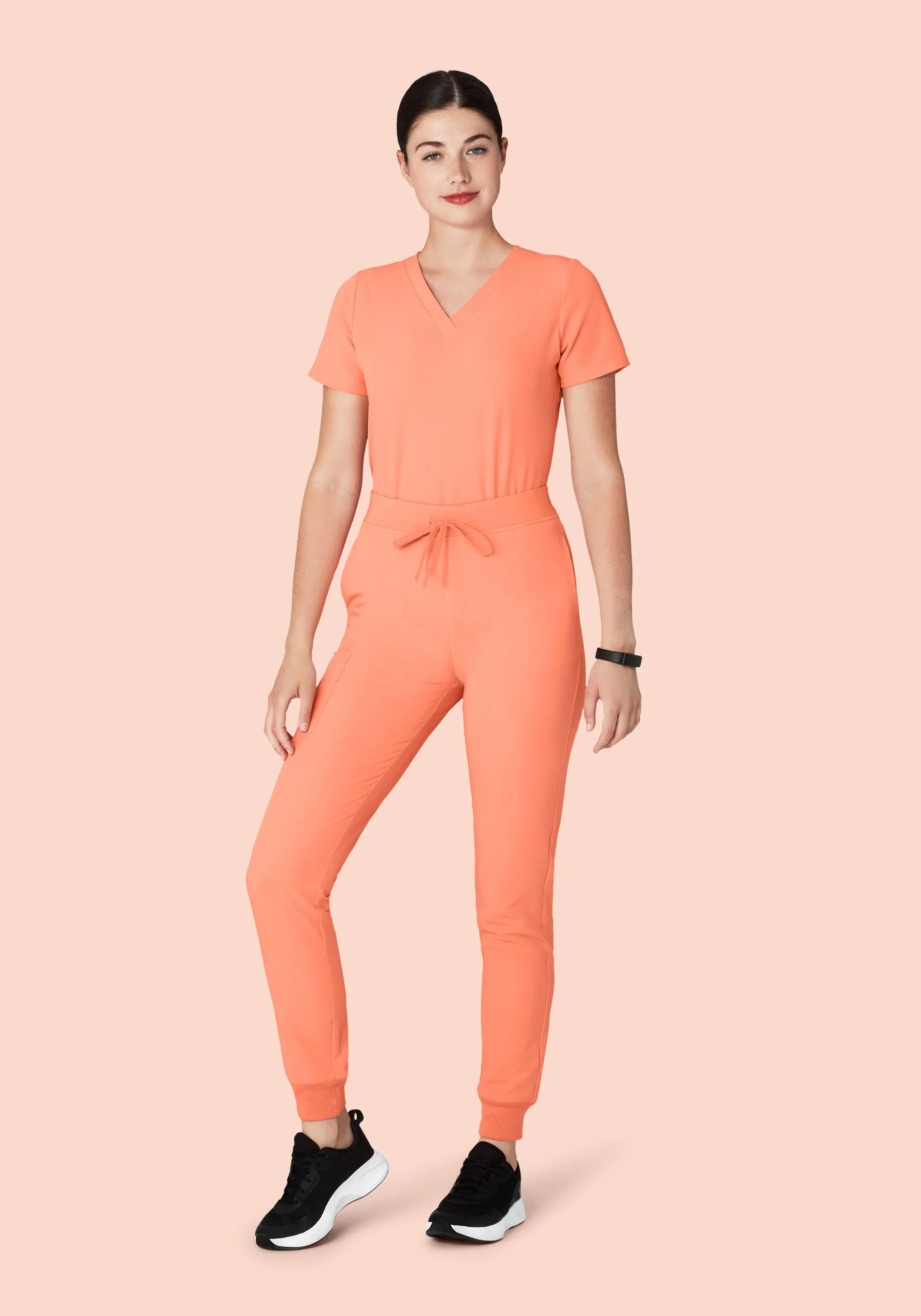 High Waisted Joggers Peach - Image 2