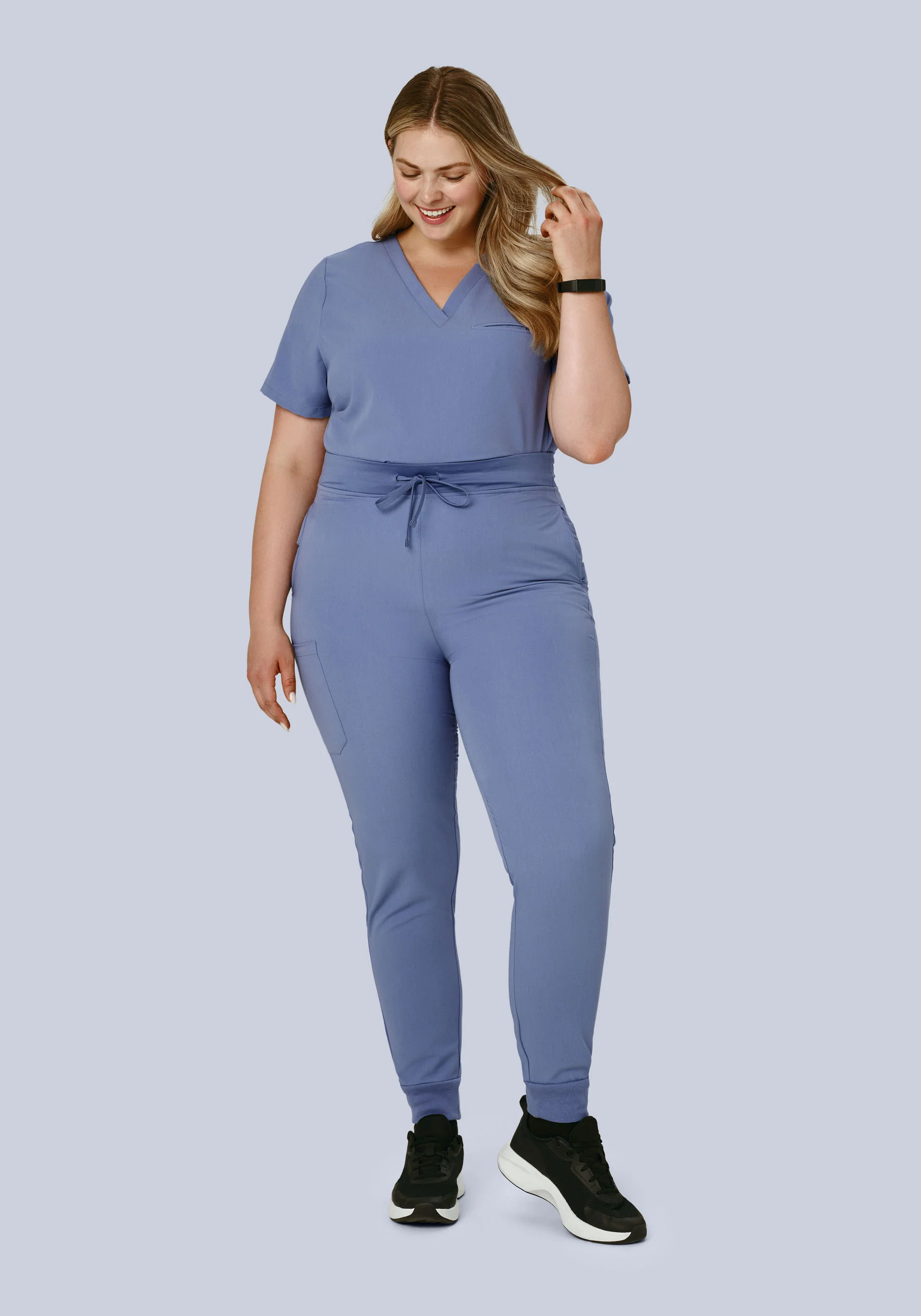 High Waisted Joggers Periwinkle - Image 6