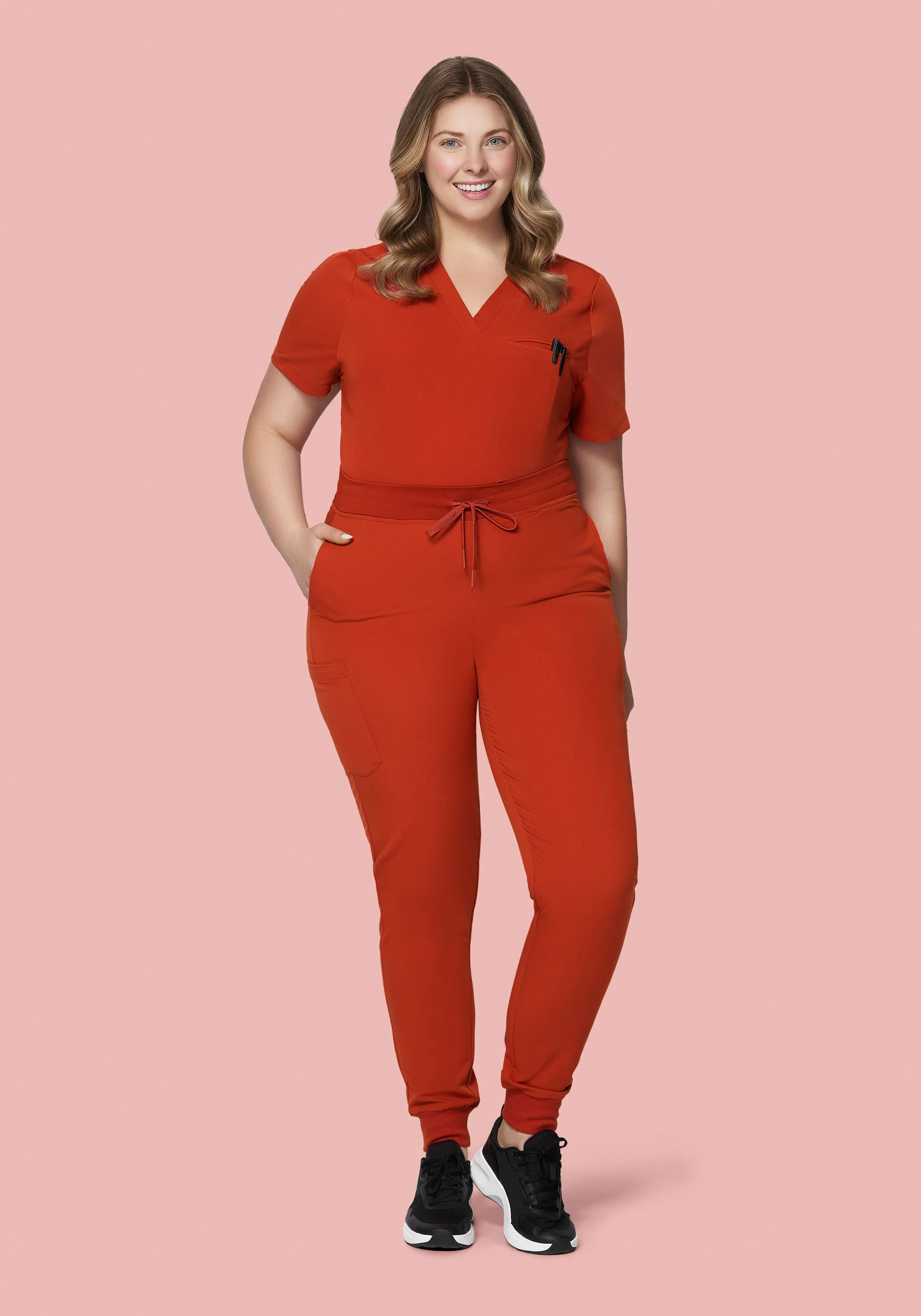 High Waisted Joggers Rust - Image 5