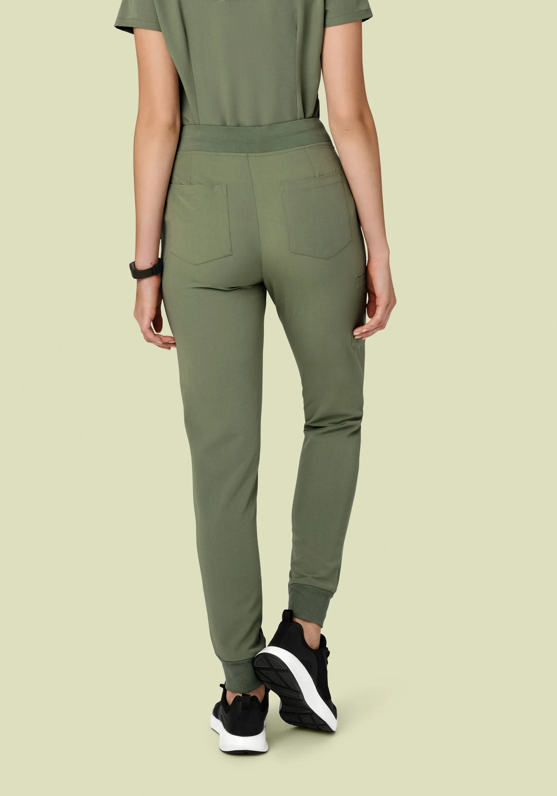 High Waisted Joggers Sage - Image 5