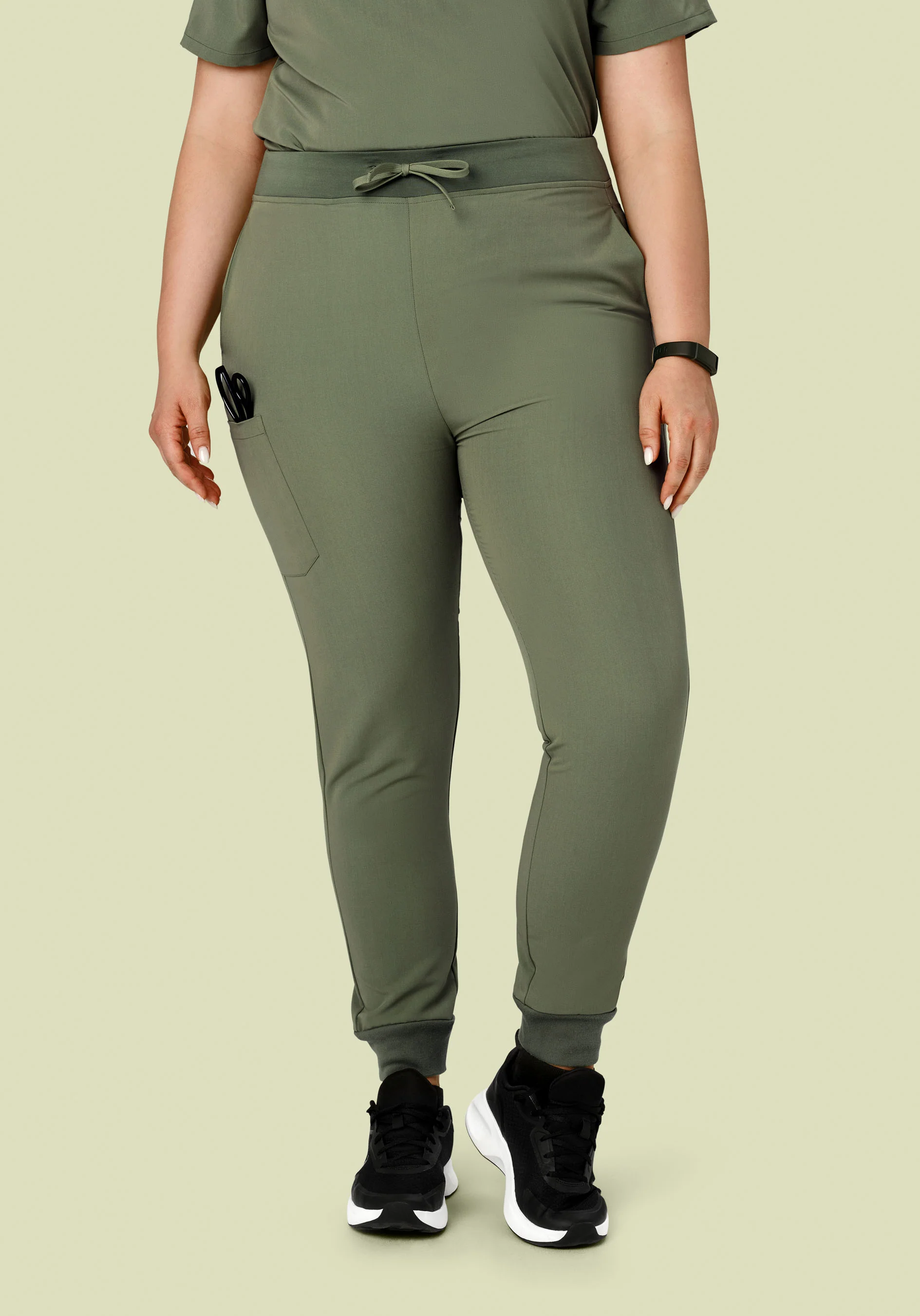 High Waisted Joggers Sage - Image 7