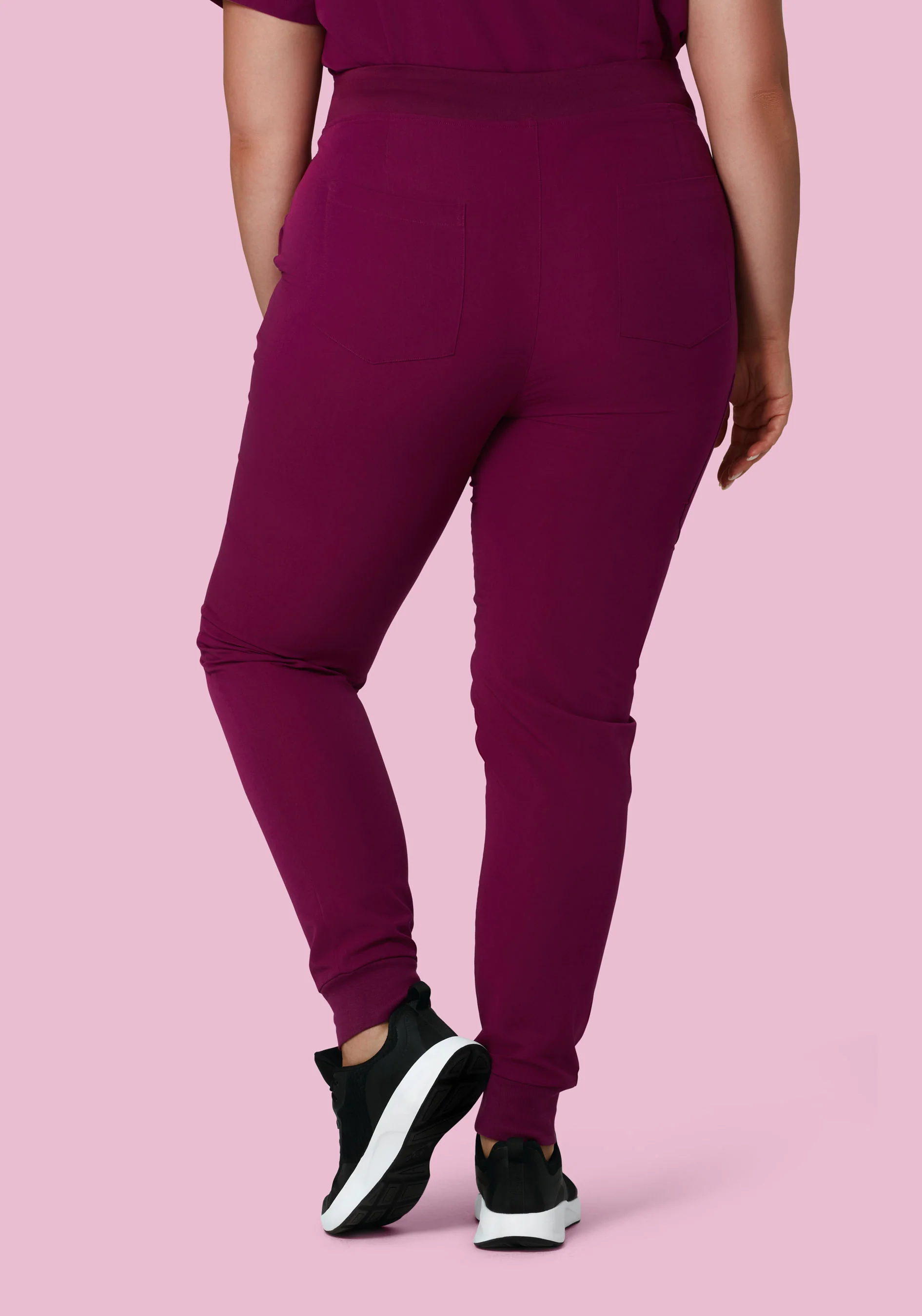 High Waisted Joggers Sangria - Image 9