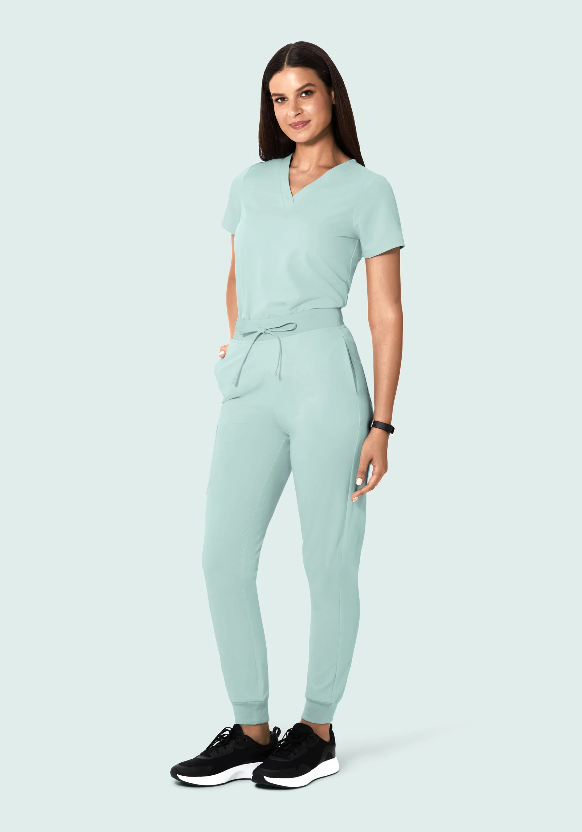 High Waisted Joggers Sterling Blue - Image 2