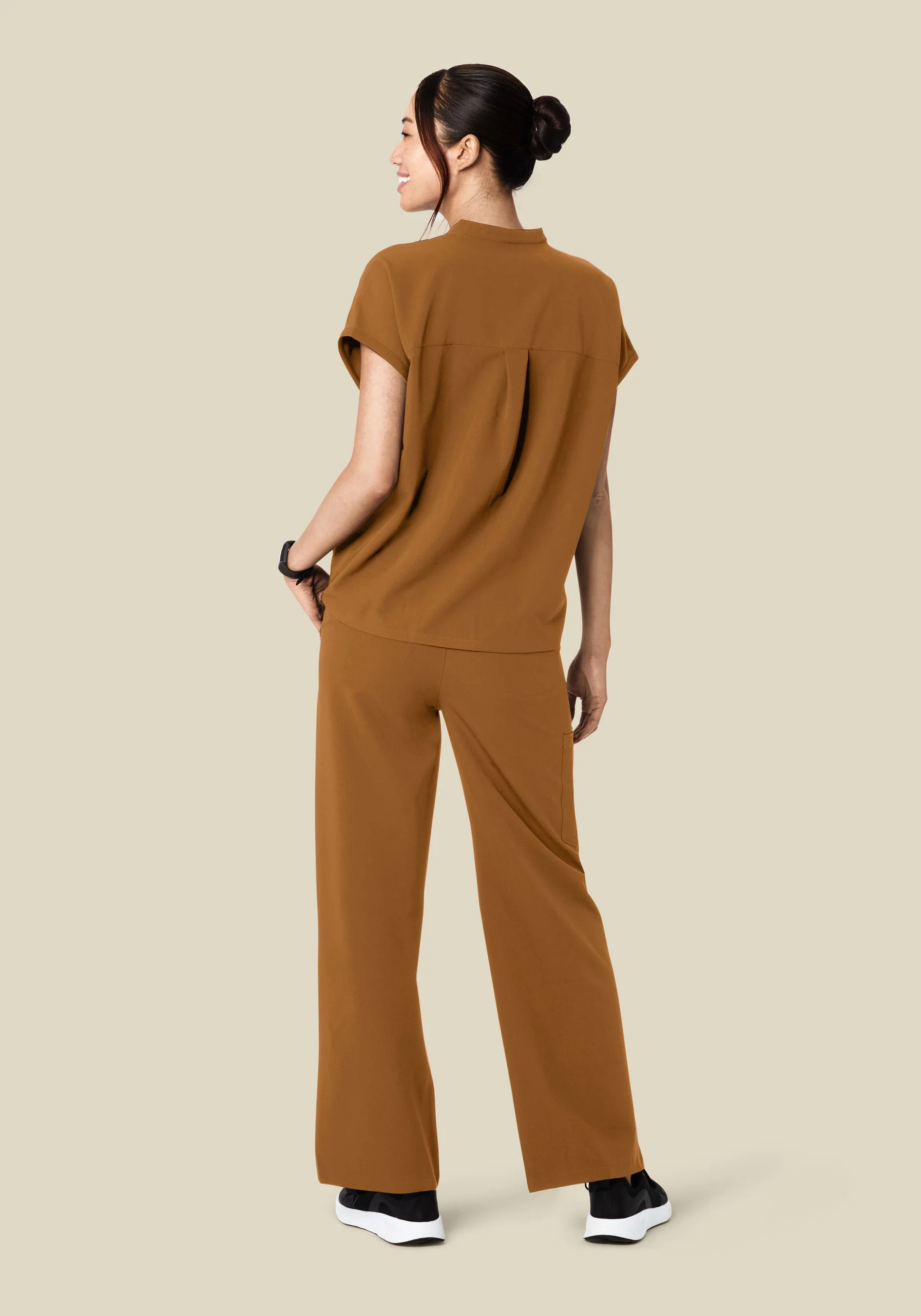 High Waisted Wide Leg Camel - Image 4
