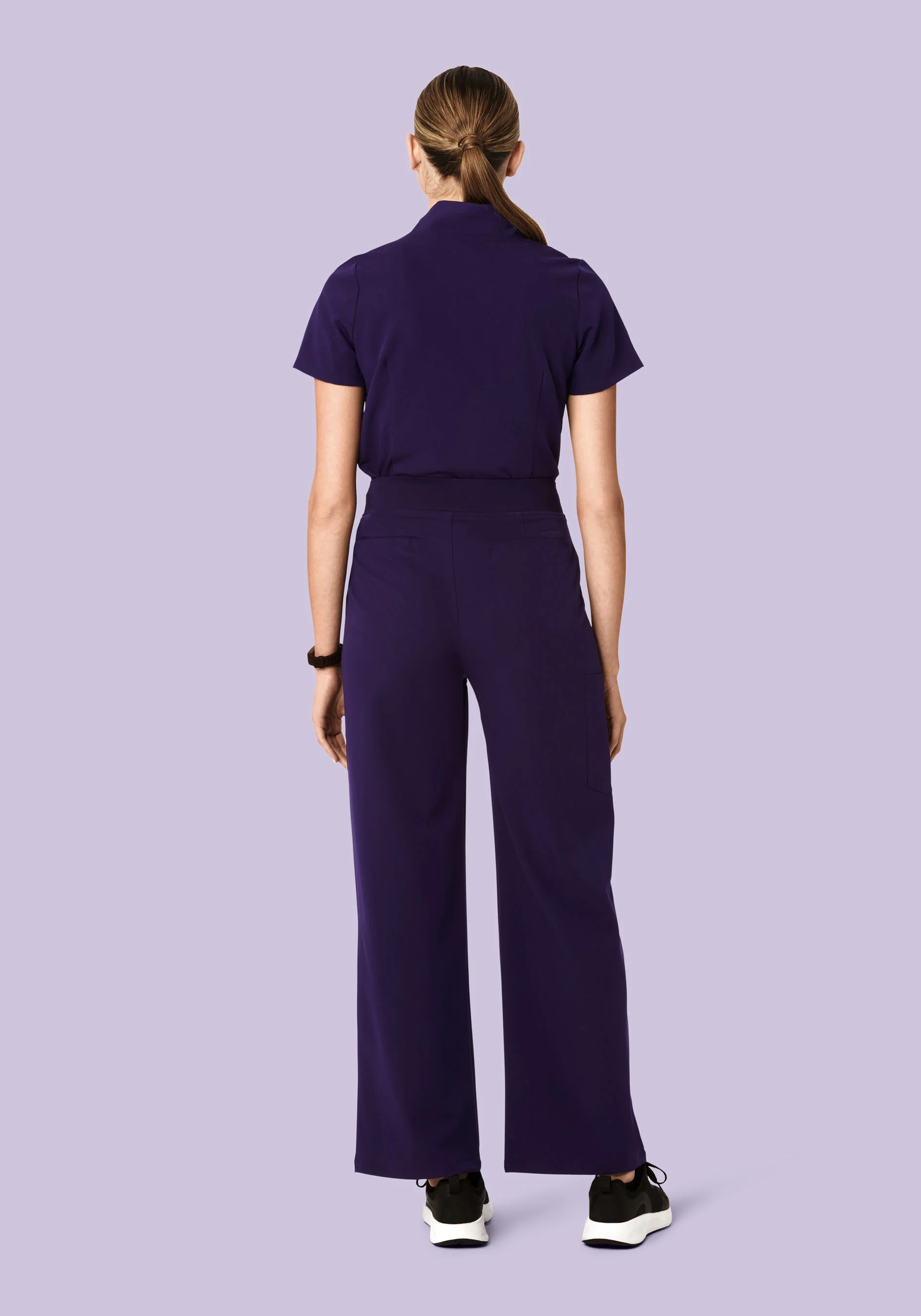 High Waisted Wide Leg Eggplant - Image 4
