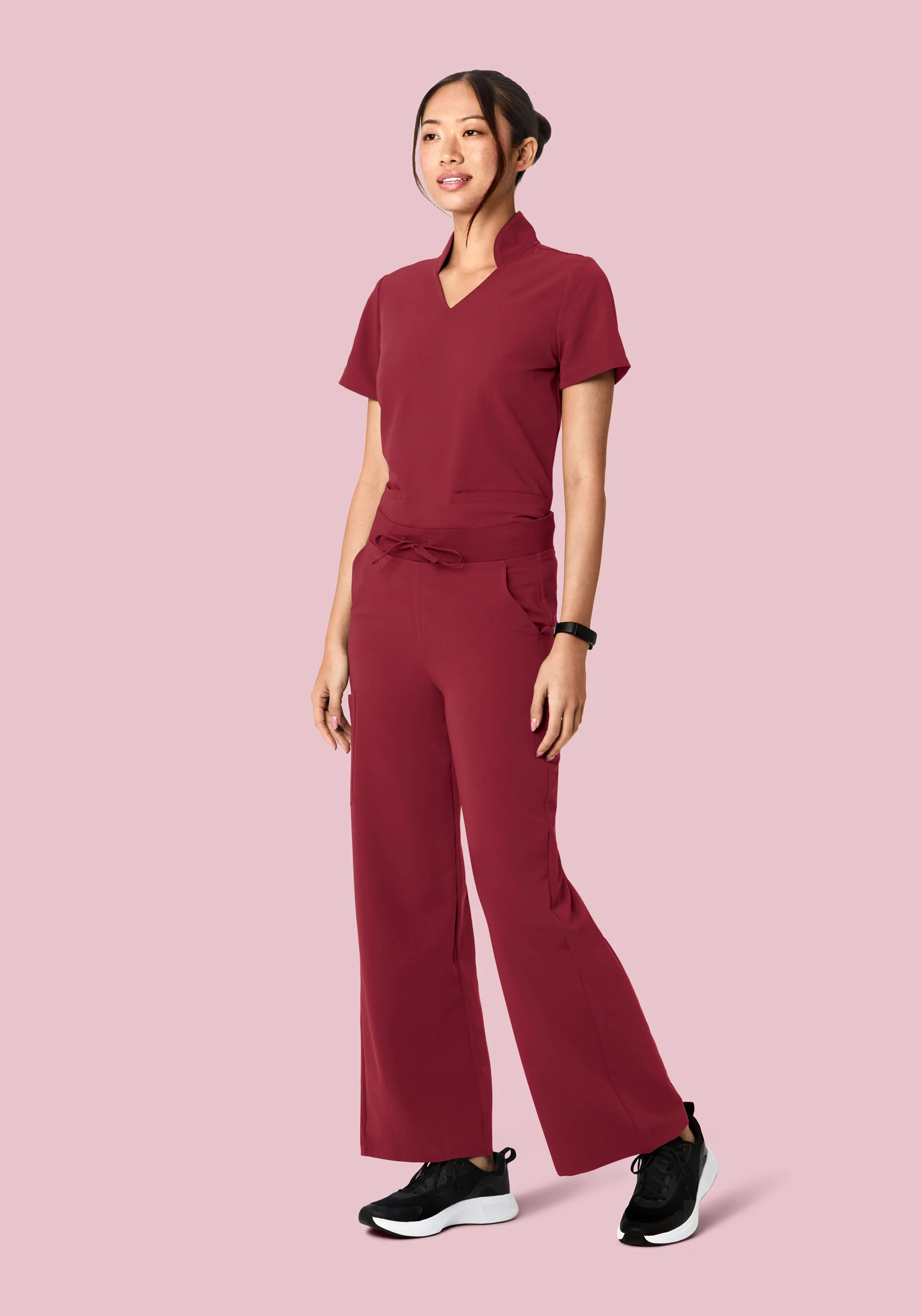 High Waisted Wide Leg Garnet - Image 2