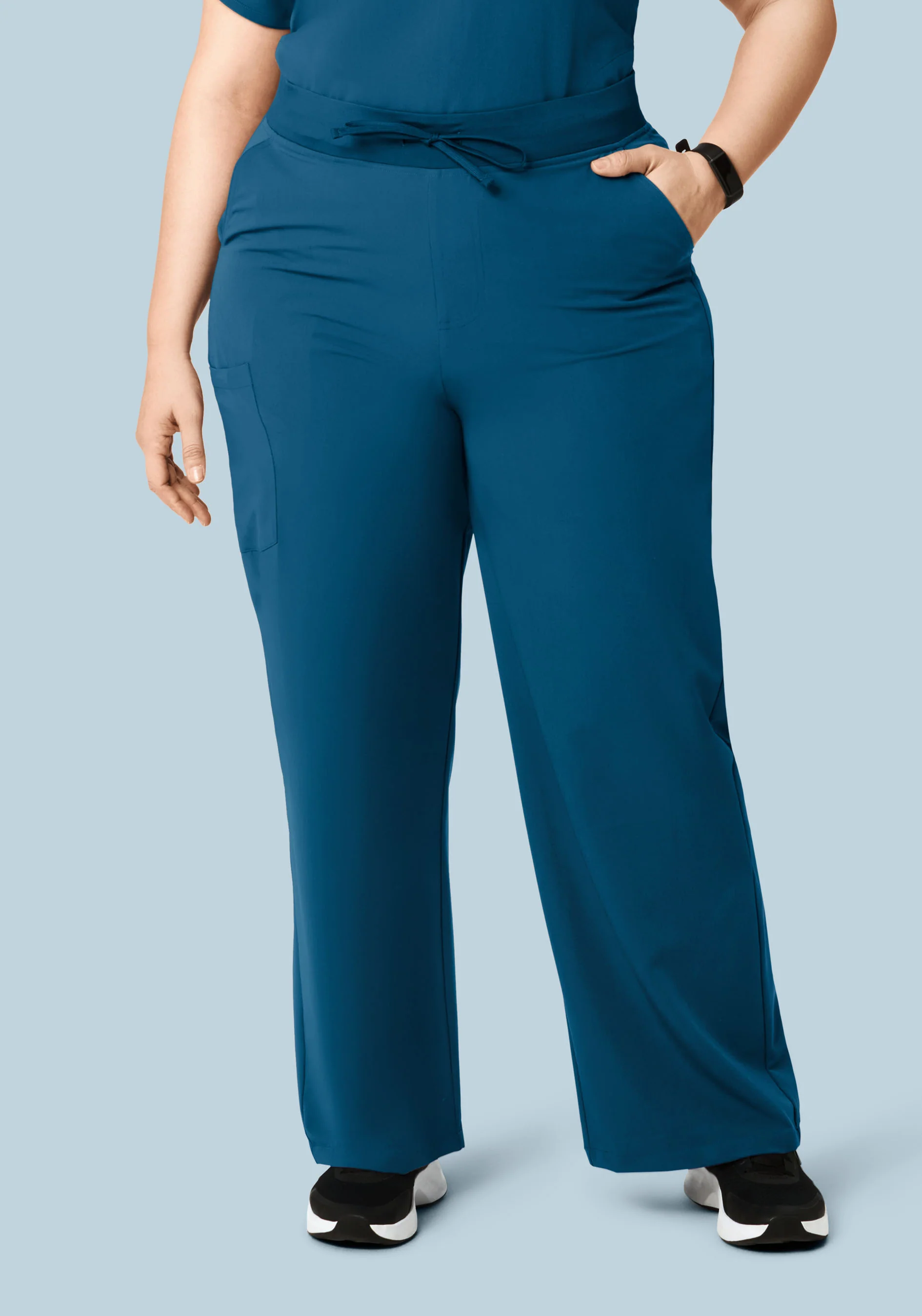 High Waisted Wide Leg Harbor Blue - Image 5