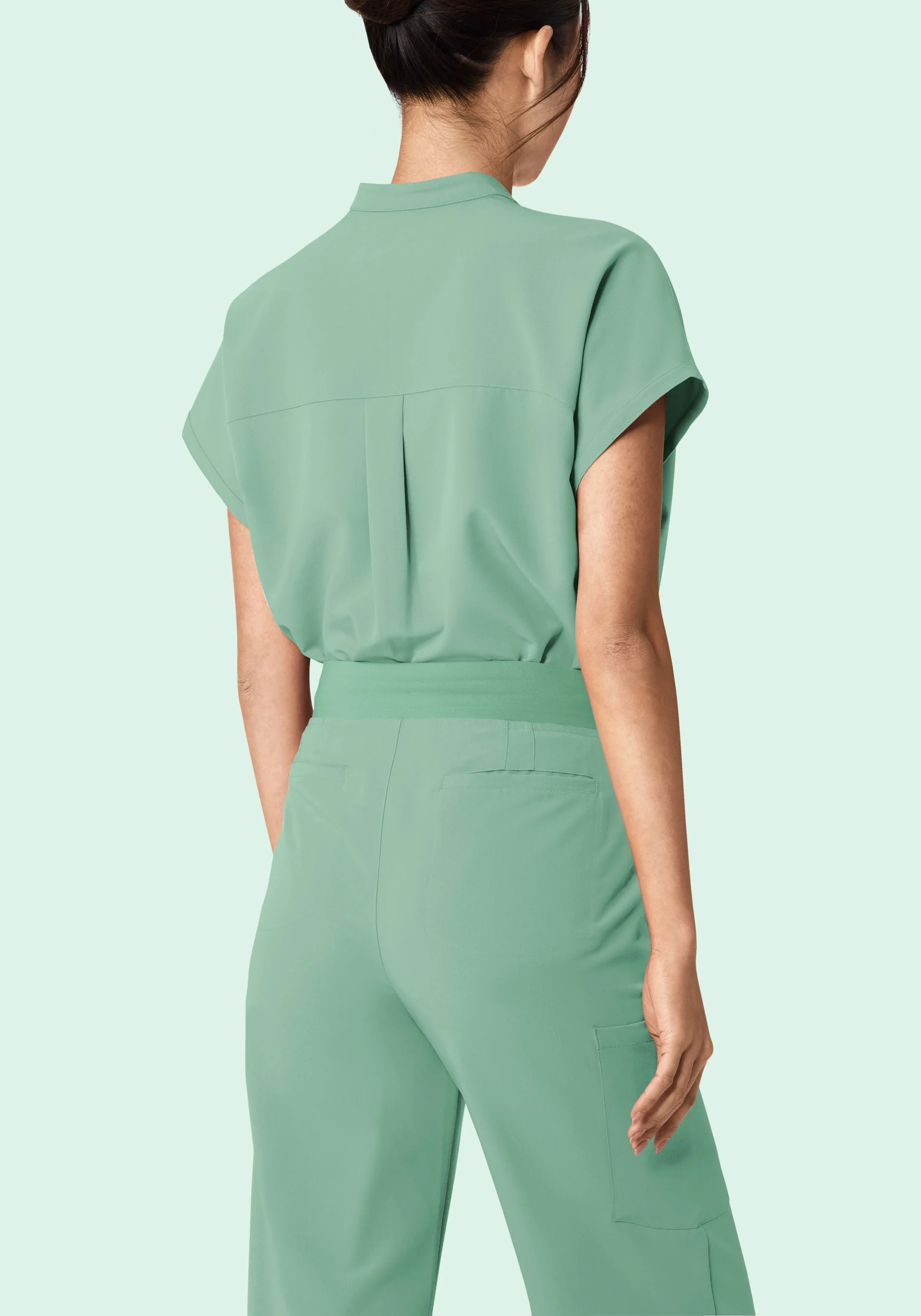 High Waisted Wide Leg Jade - Image 3