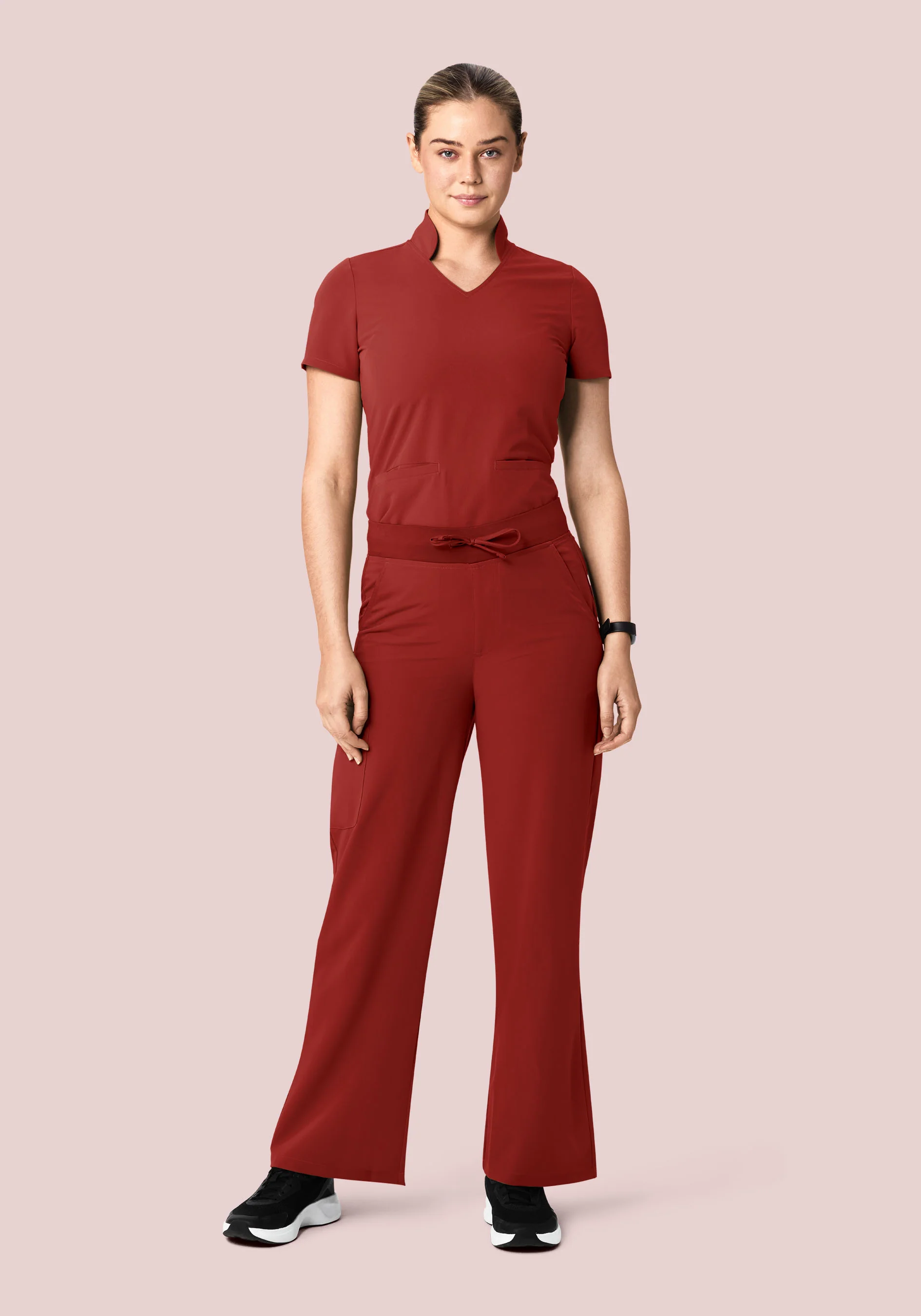 High Waisted Wide Leg Rosewood - Image 2