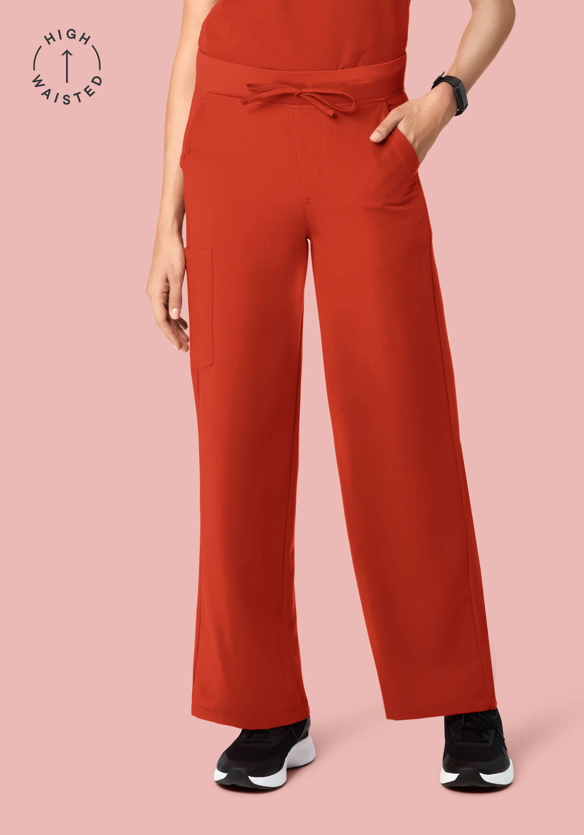 High Waisted Wide Leg Rust