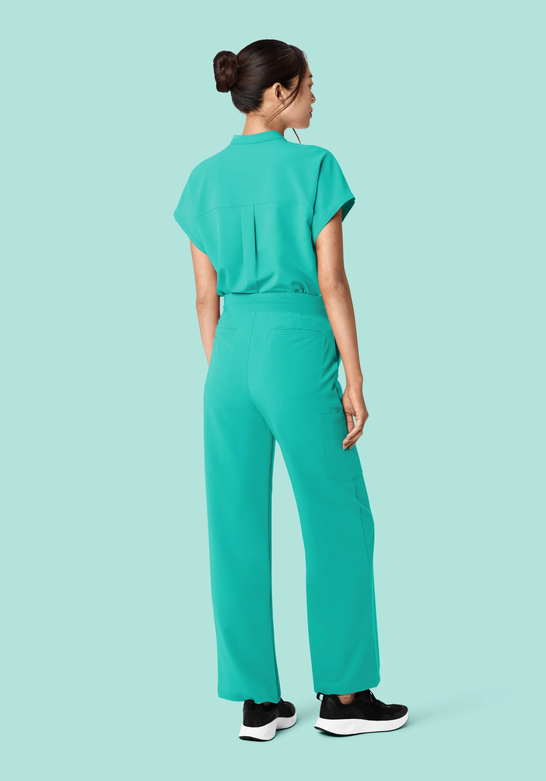 High Waisted Wide Leg Surgical Green - Image 3