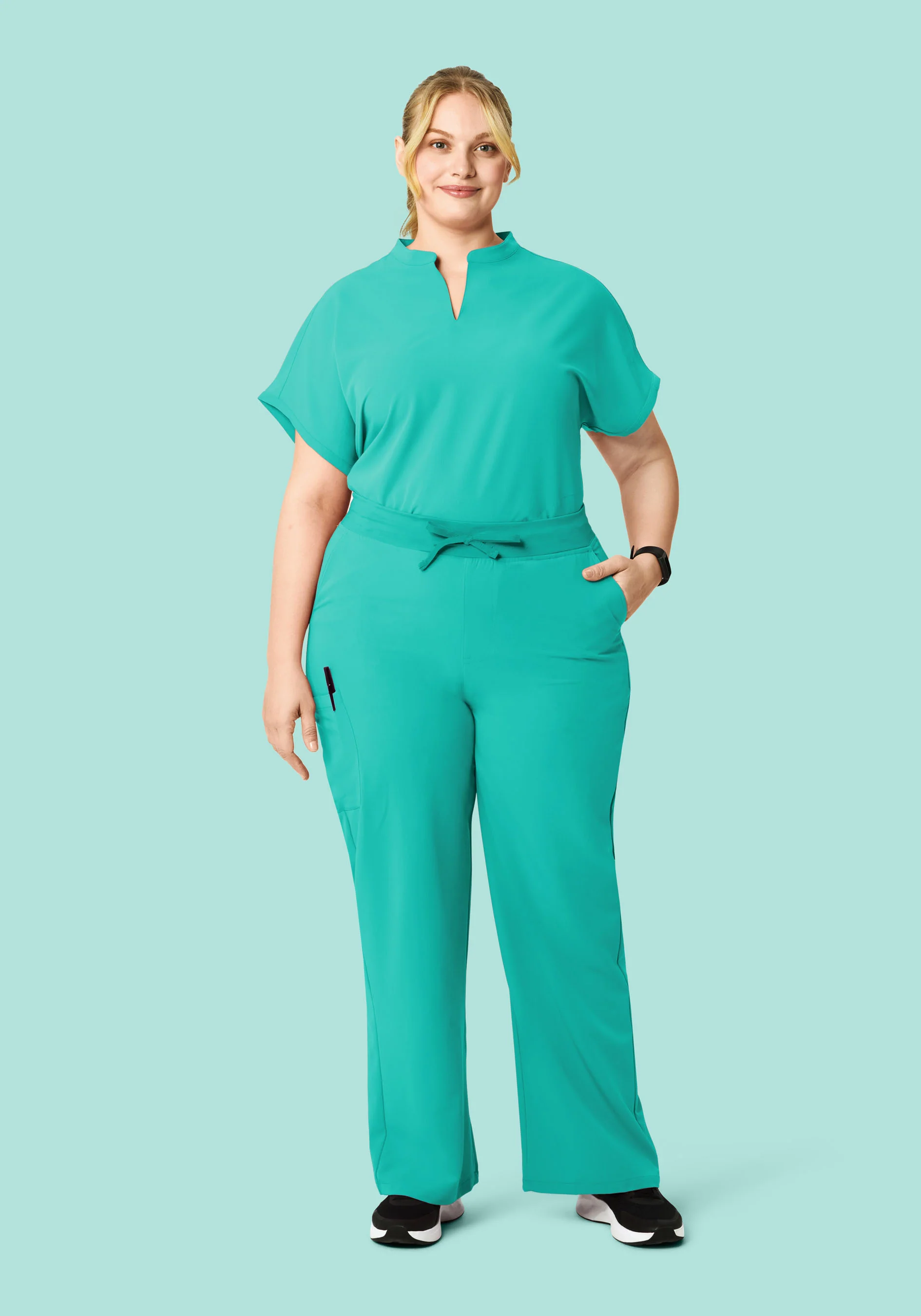 High Waisted Wide Leg Surgical Green - Image 4