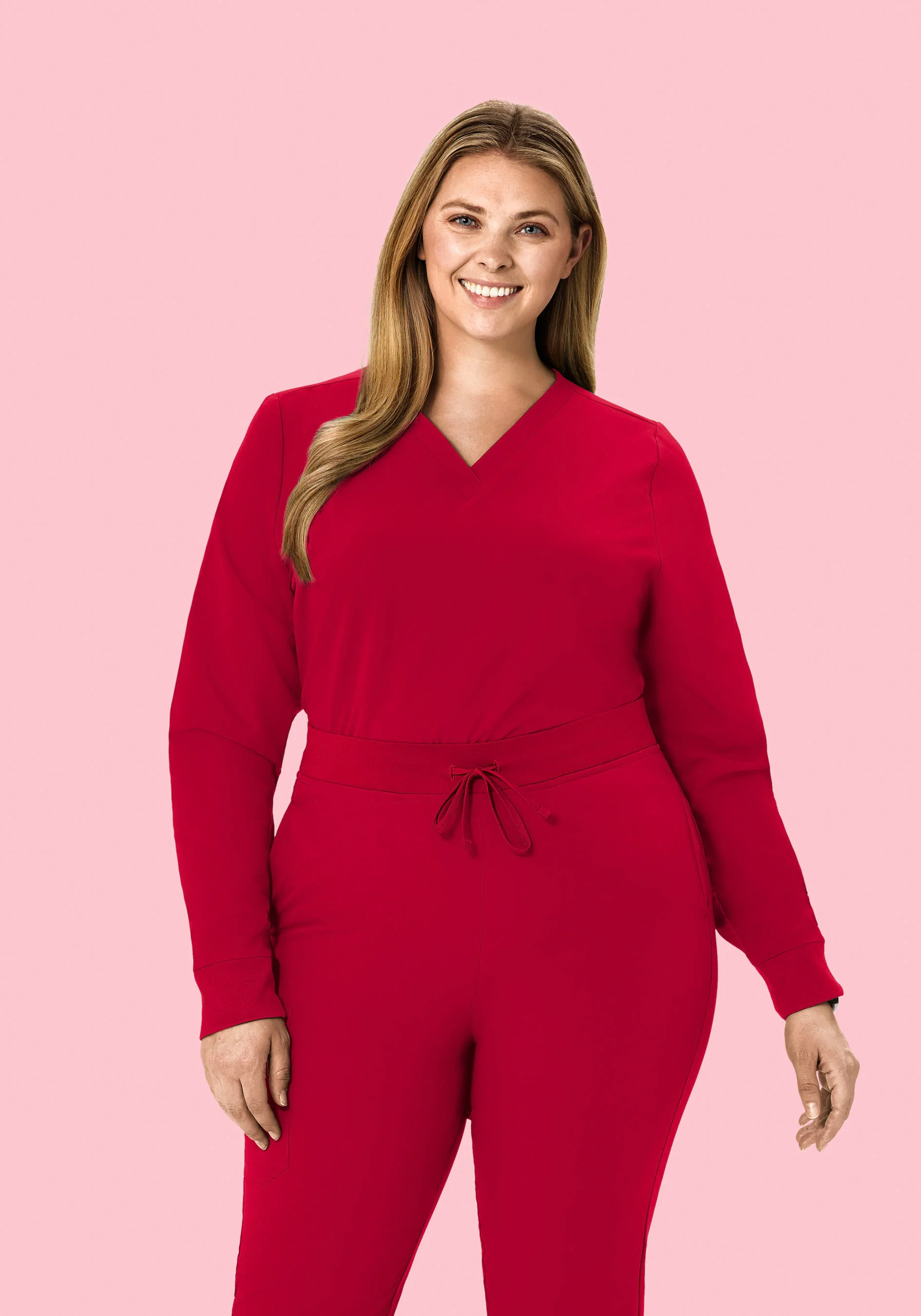 Long Sleeve 6 Pocket Top Crimson - Image 7