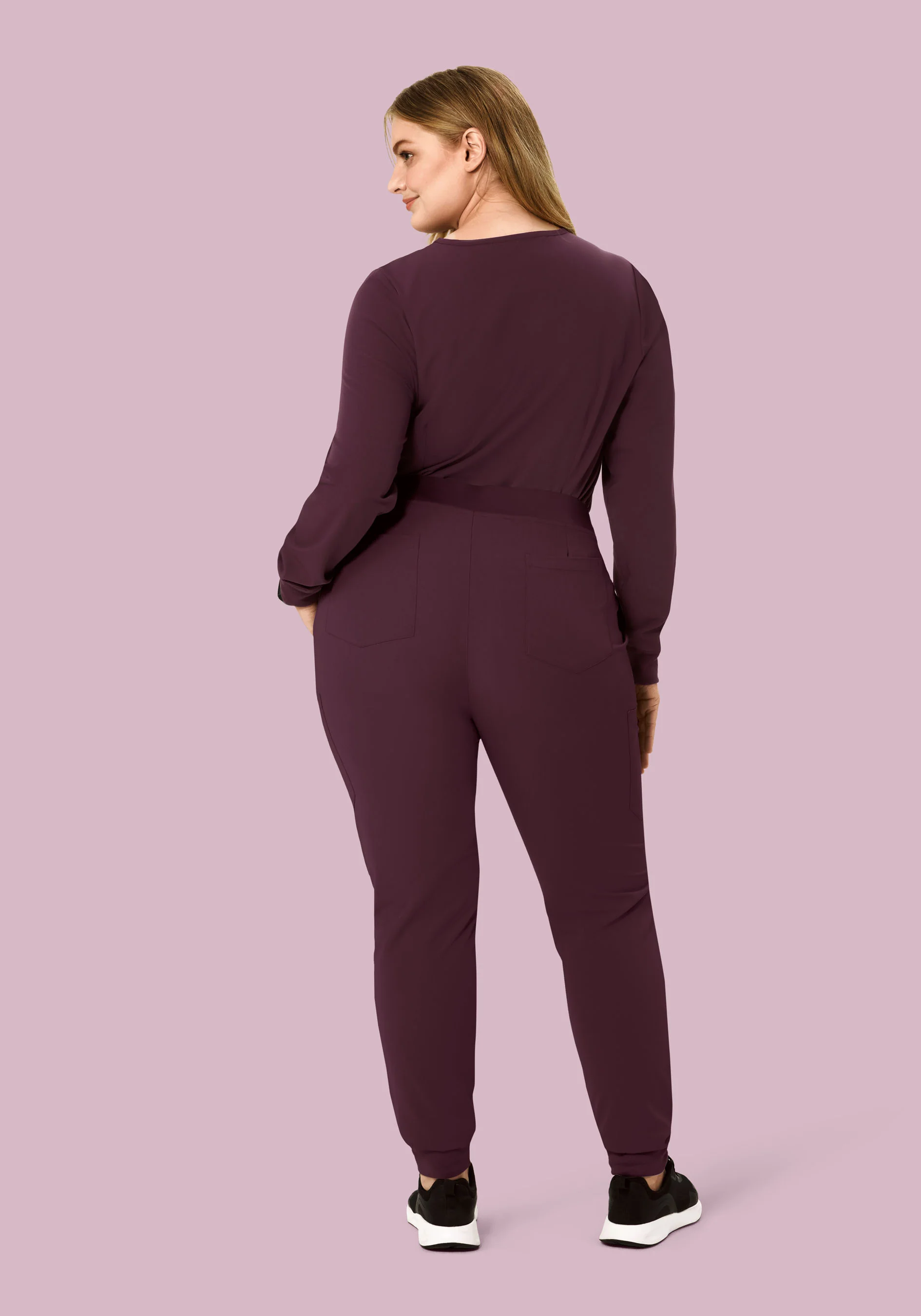Long Sleeve 6 Pocket Top Merlot - Image 6
