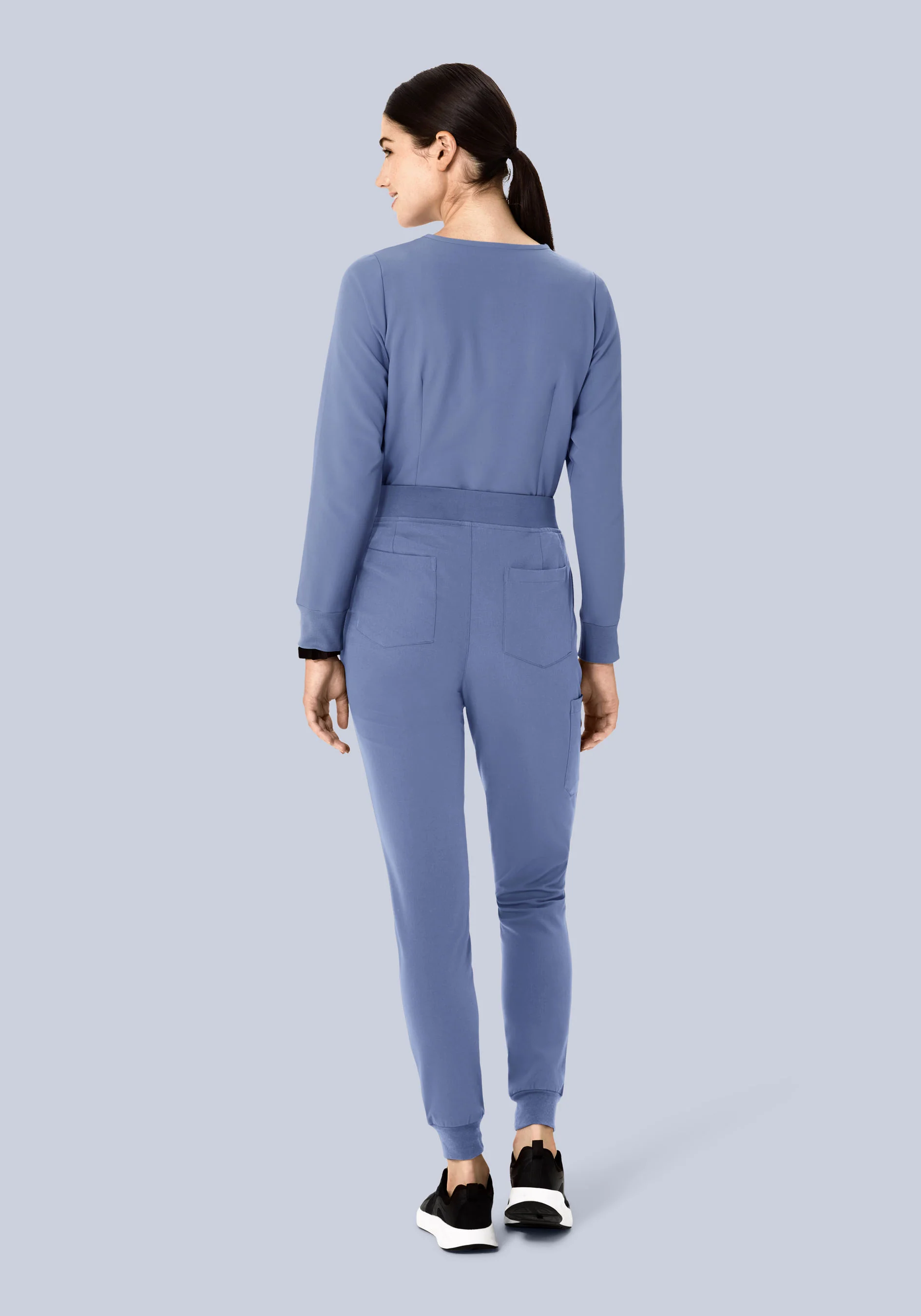 Long Sleeve One Pocket Top Periwinkle - Image 5