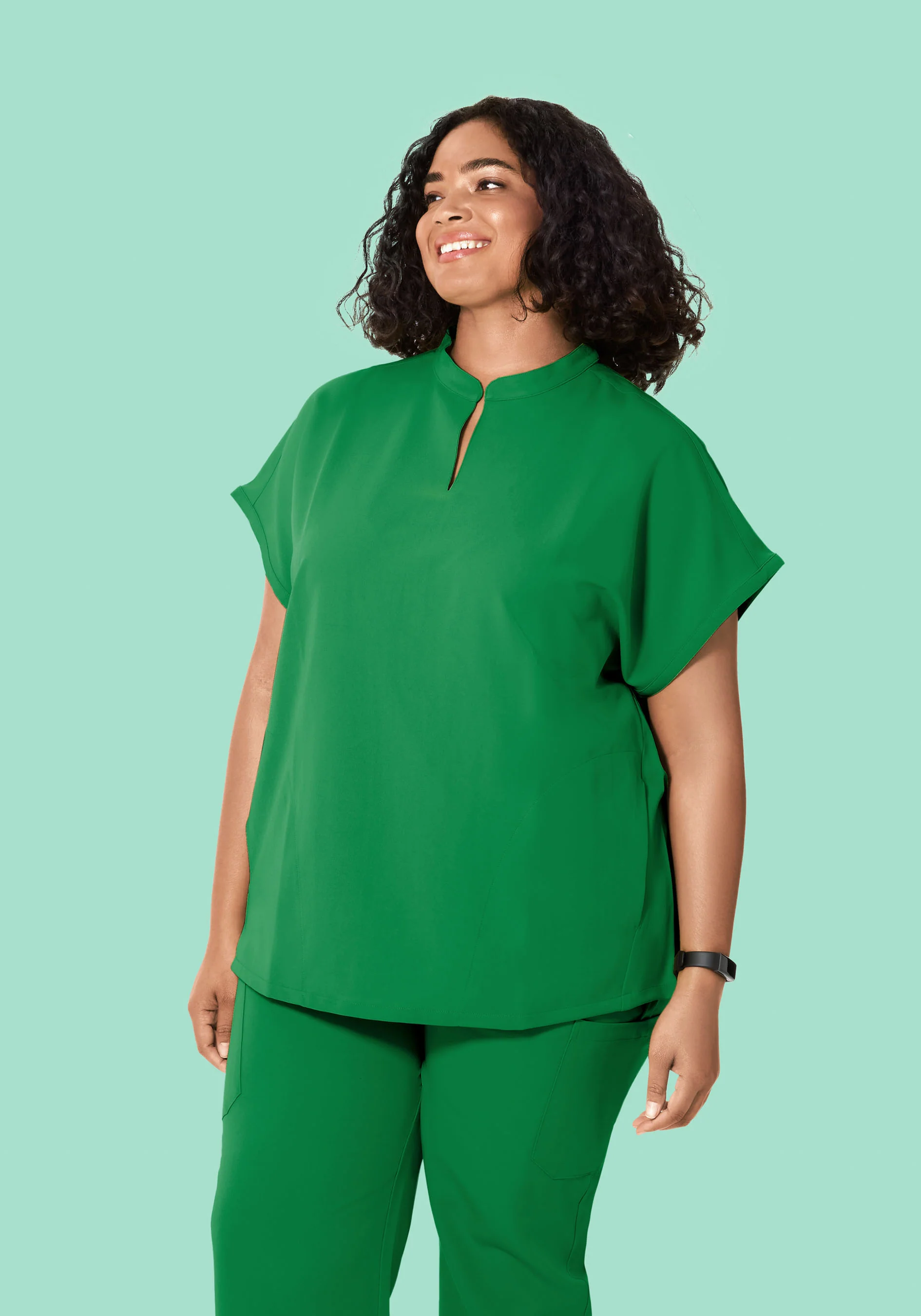 Mandarin Dolman Top Emerald - Image 5