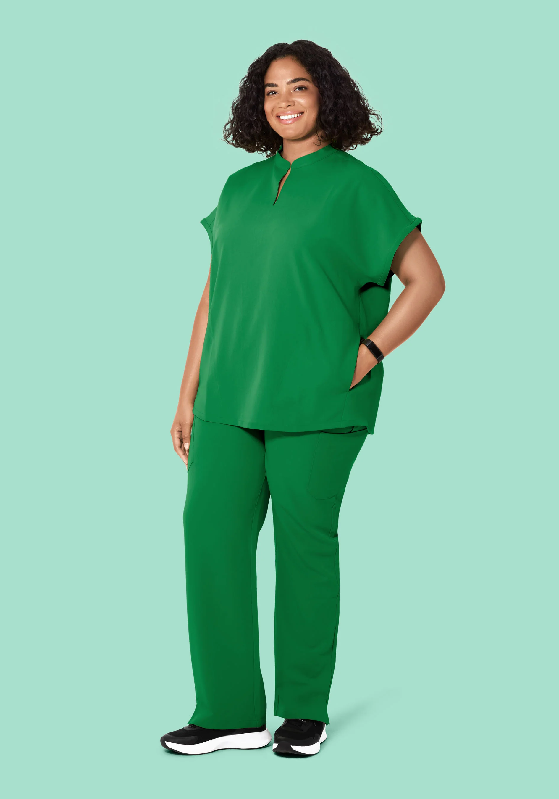 Mandarin Dolman Top Emerald - Image 7