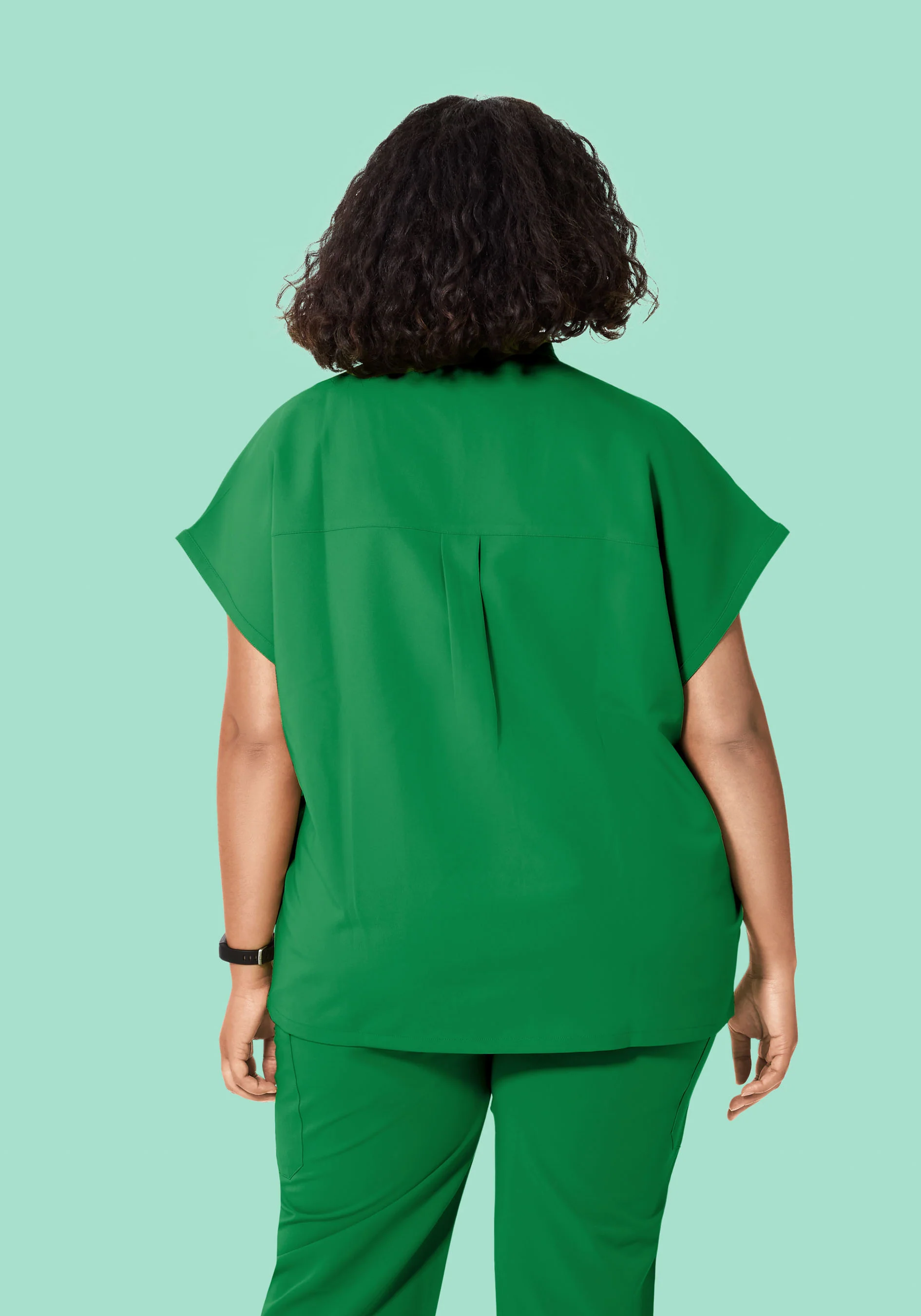 Mandarin Dolman Top Emerald - Image 8